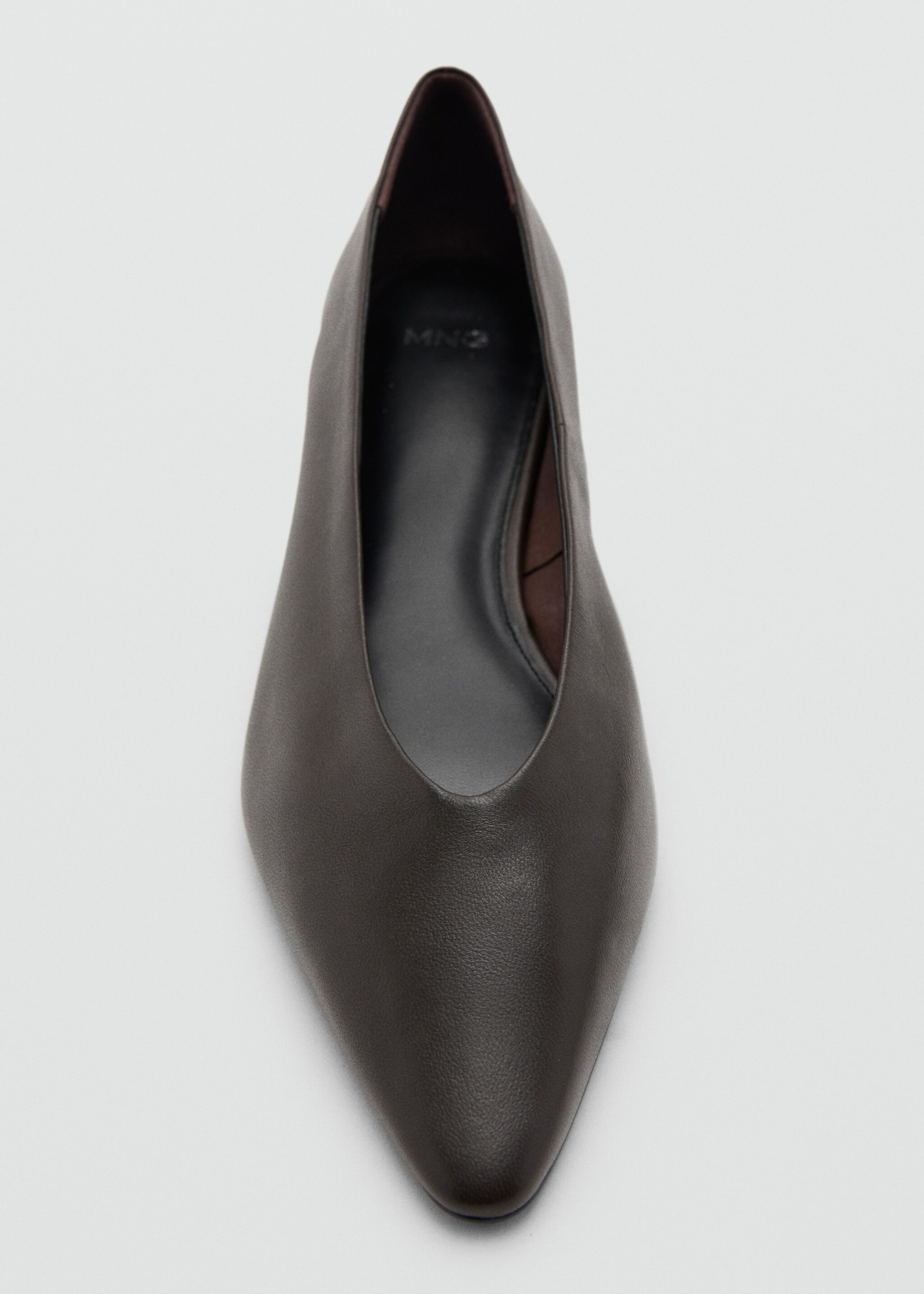 Pointed toe leather shoes - Details of the article 2, Chocolate. Ref: 27064072-00.