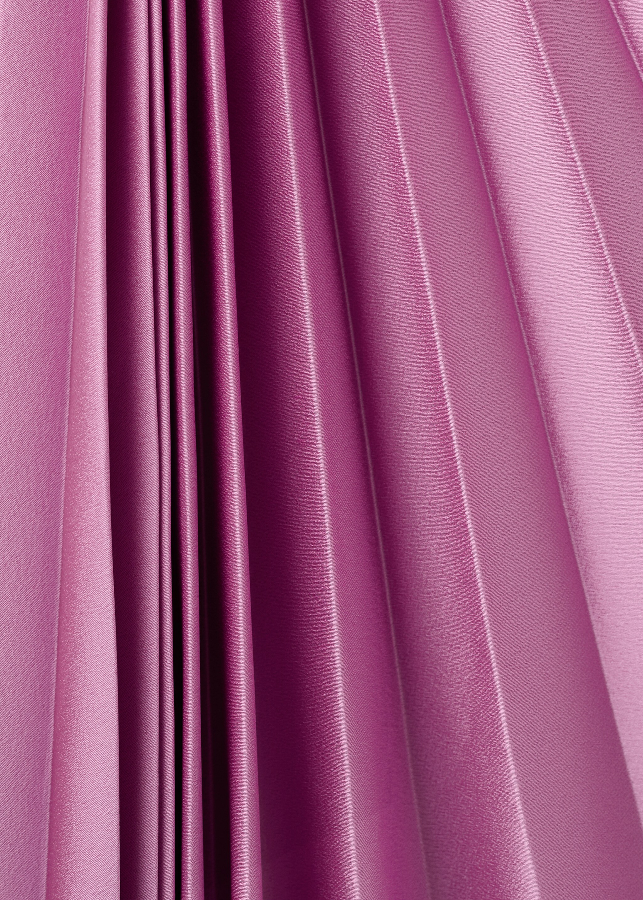 Pleated asymmetrical dress with opening - Details of the article 0, Light/Pastel Purple. Ref: 27064073-00.