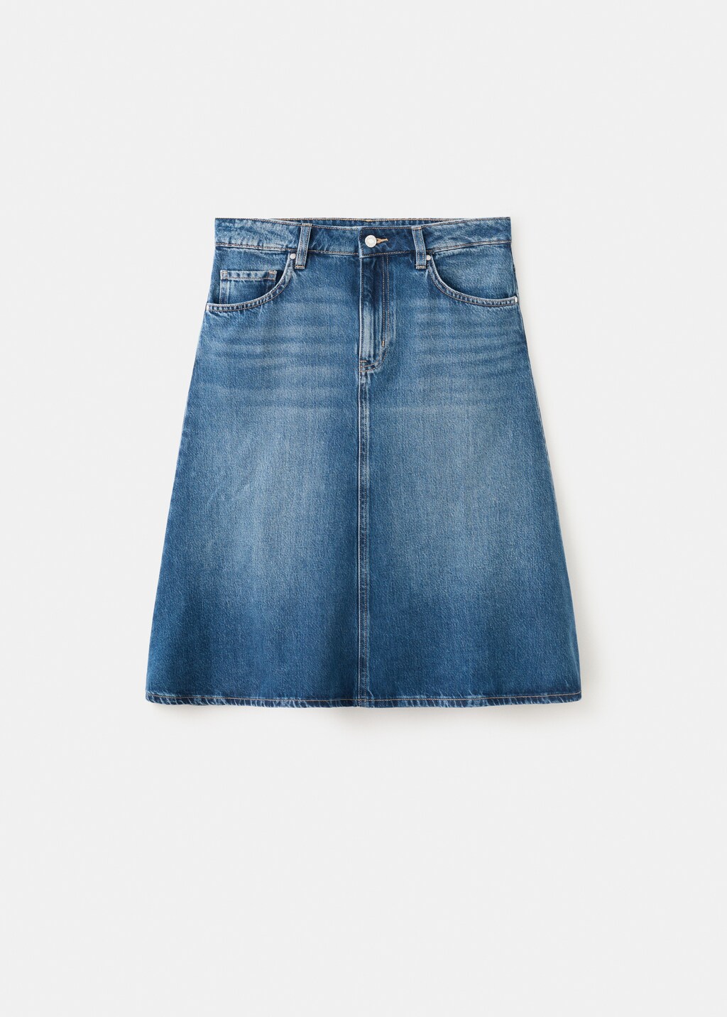 Midi denim skirt - image 3