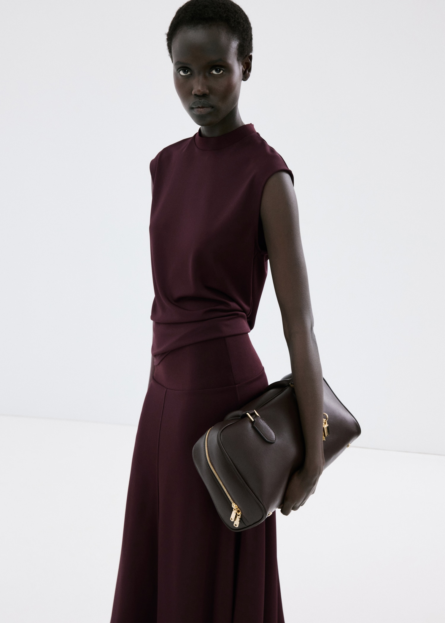 Top en maille fine col perkins - Plan moyen