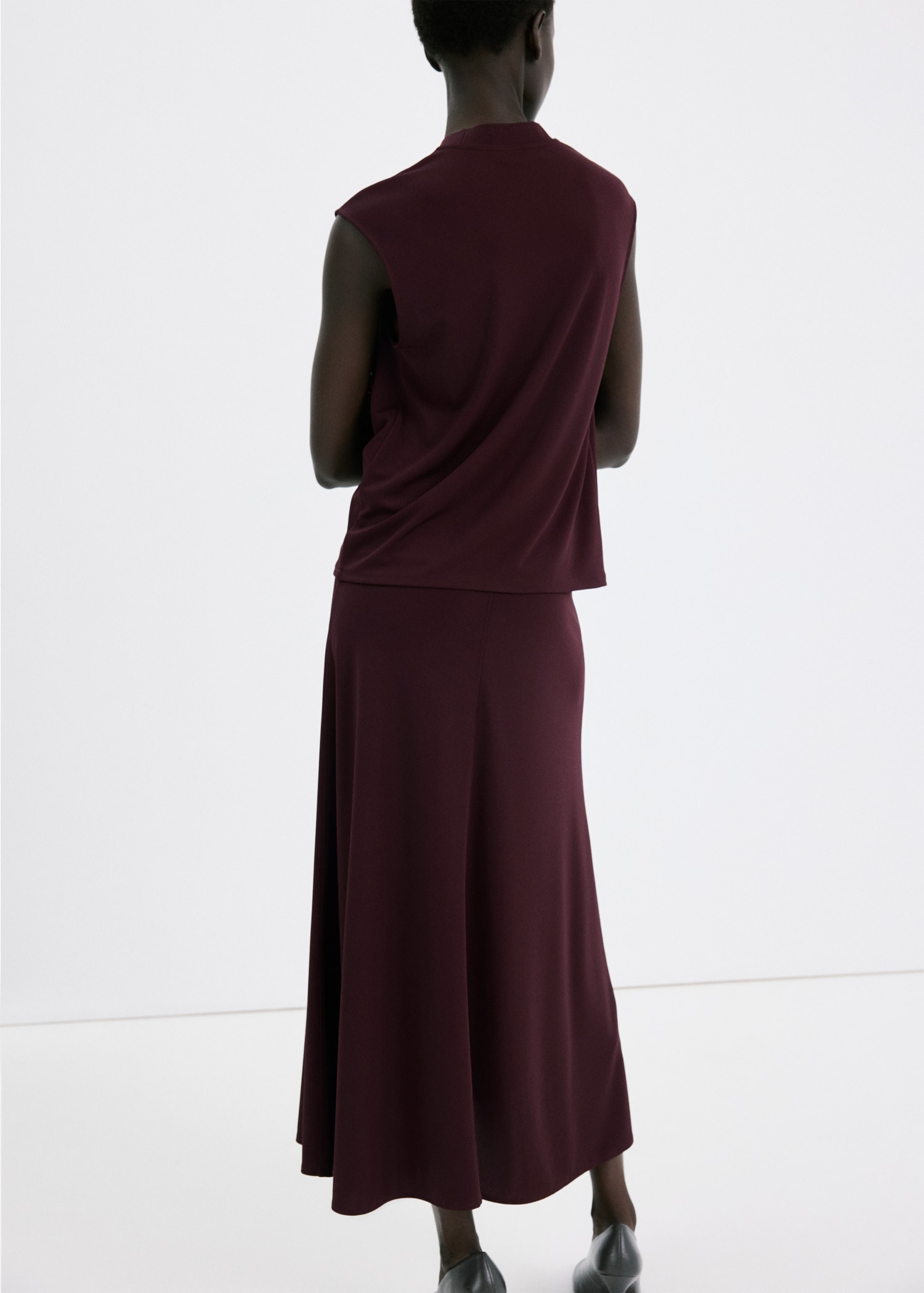 Top en maille fine col perkins - Verso de l’article