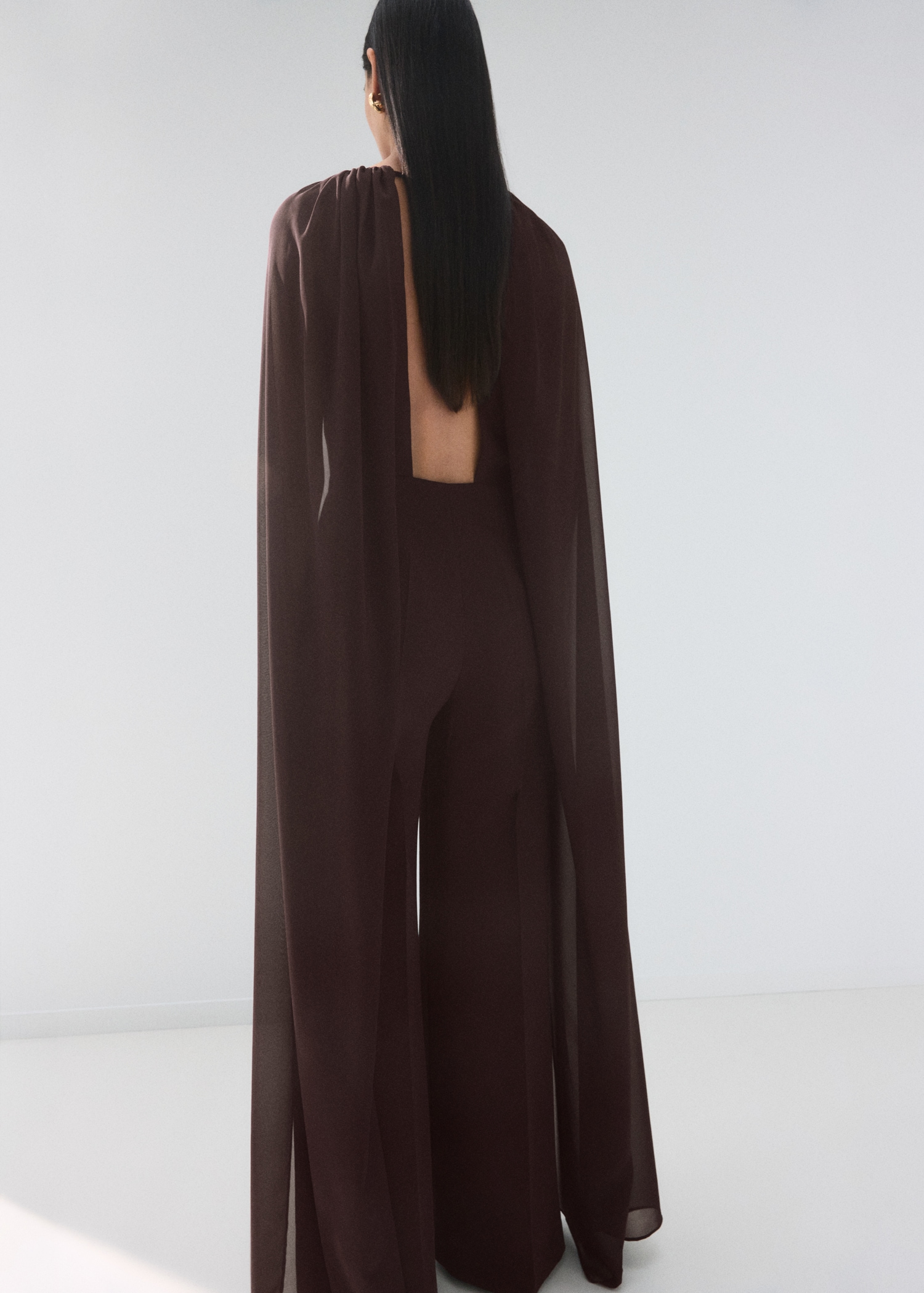 Long sleeved jumpsuit with slits - Achterkant van het artikel