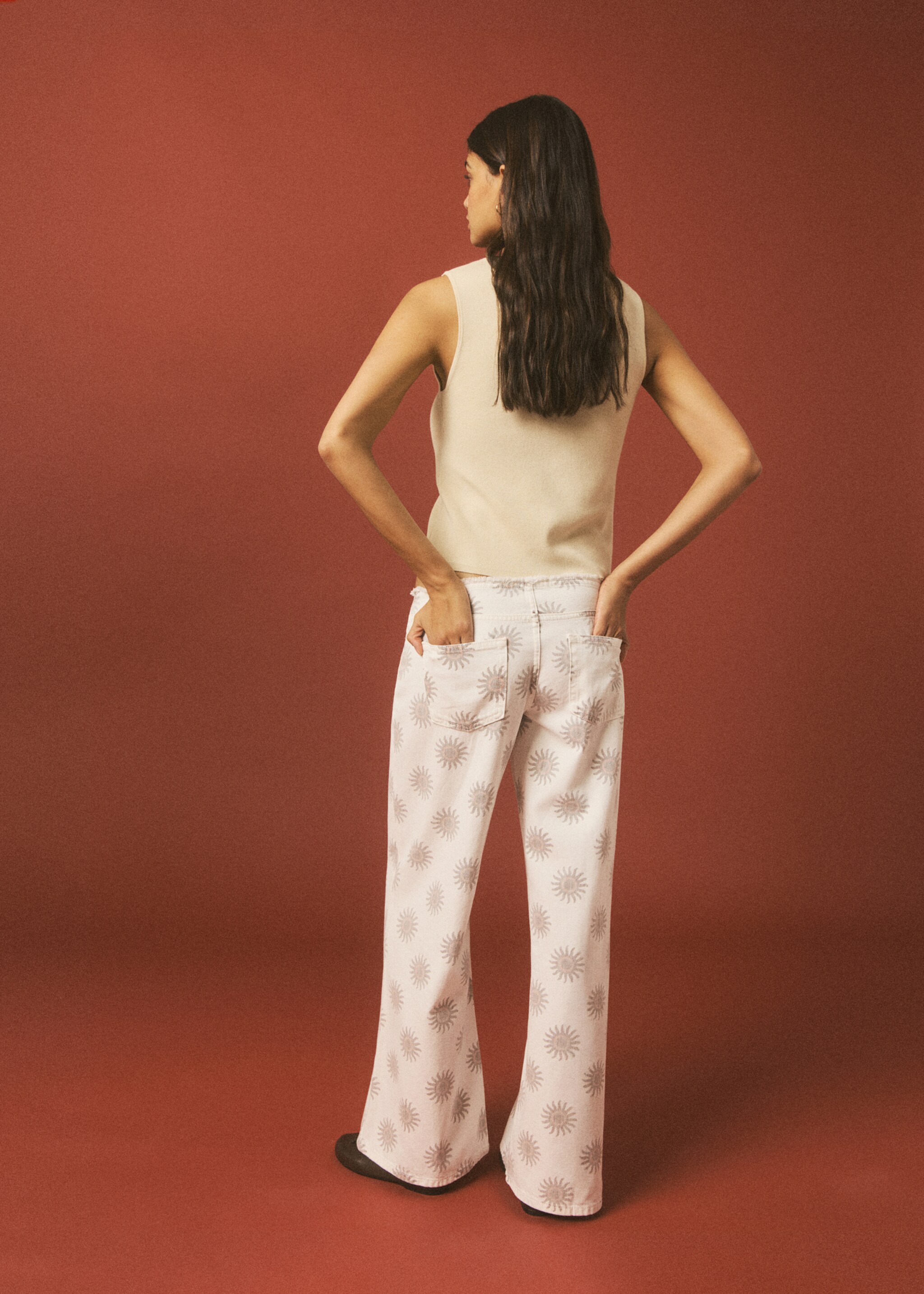 Jeans sunrise - Verso de l’article, Écru. Ref: 27064090-00.