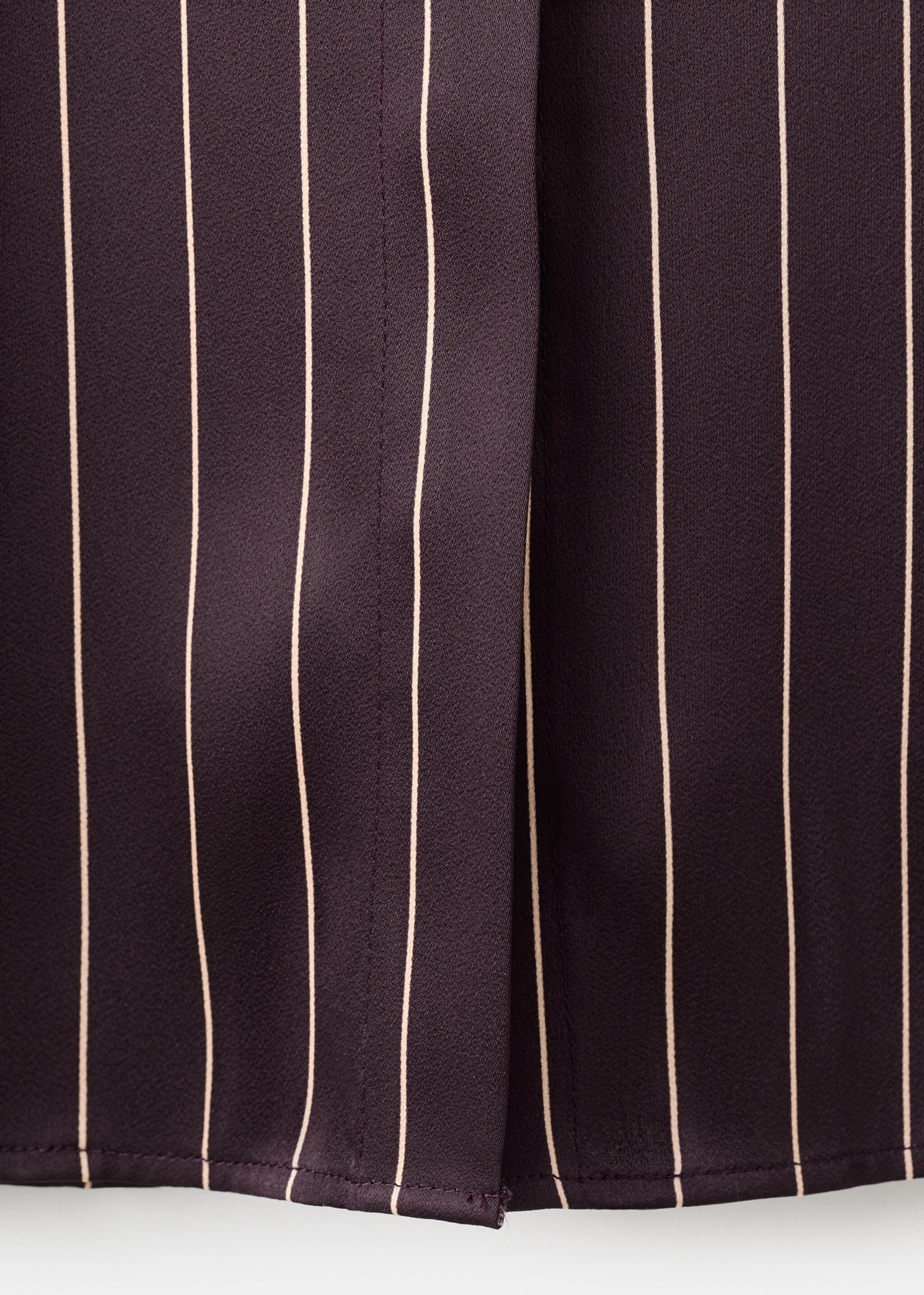 Satin print shirt - Details of the article 0, Chocolate. Ref: 27064092-00.