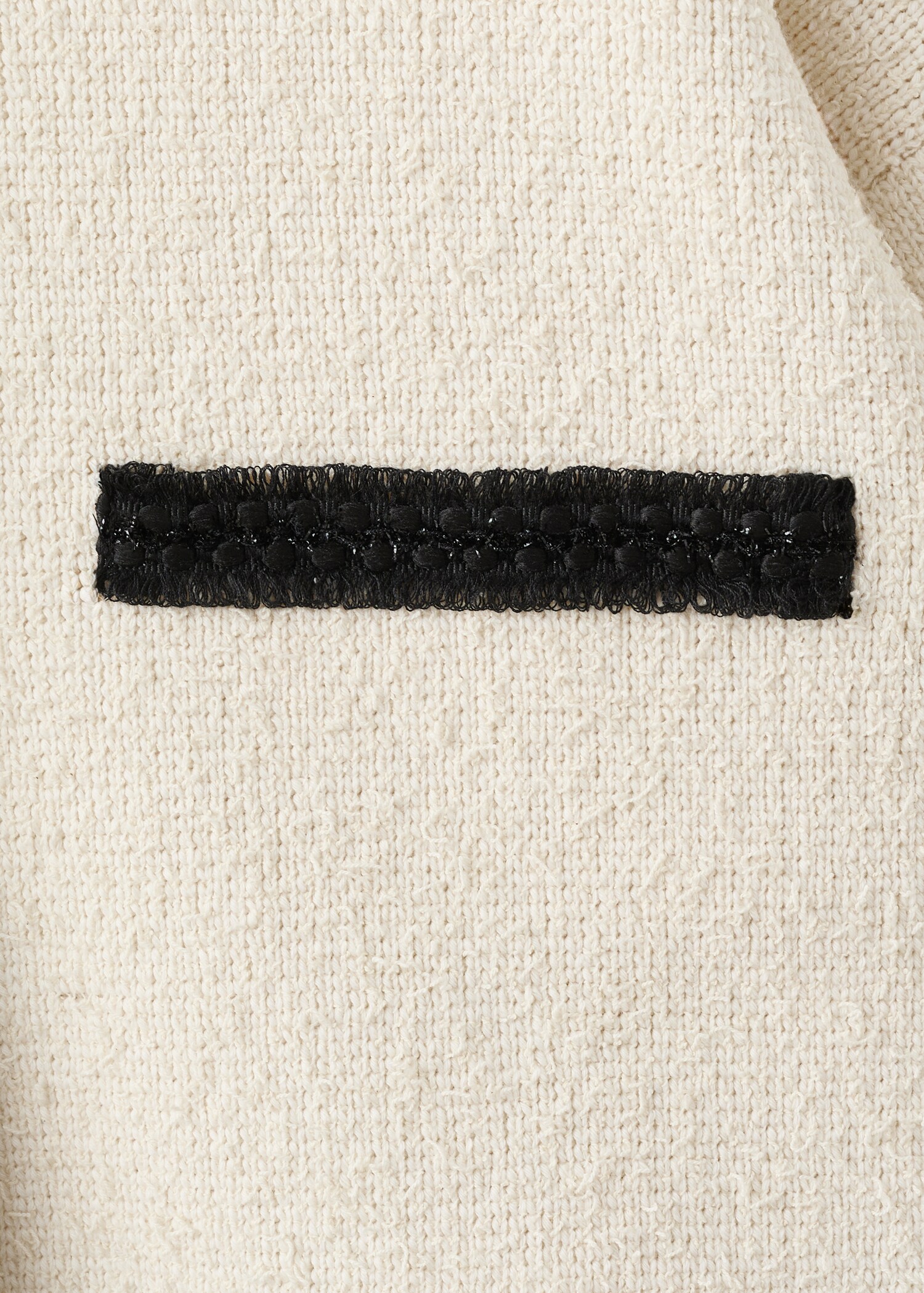 سترة صوفية مضلعة بلون متباين - تفاصيل المنتج 0