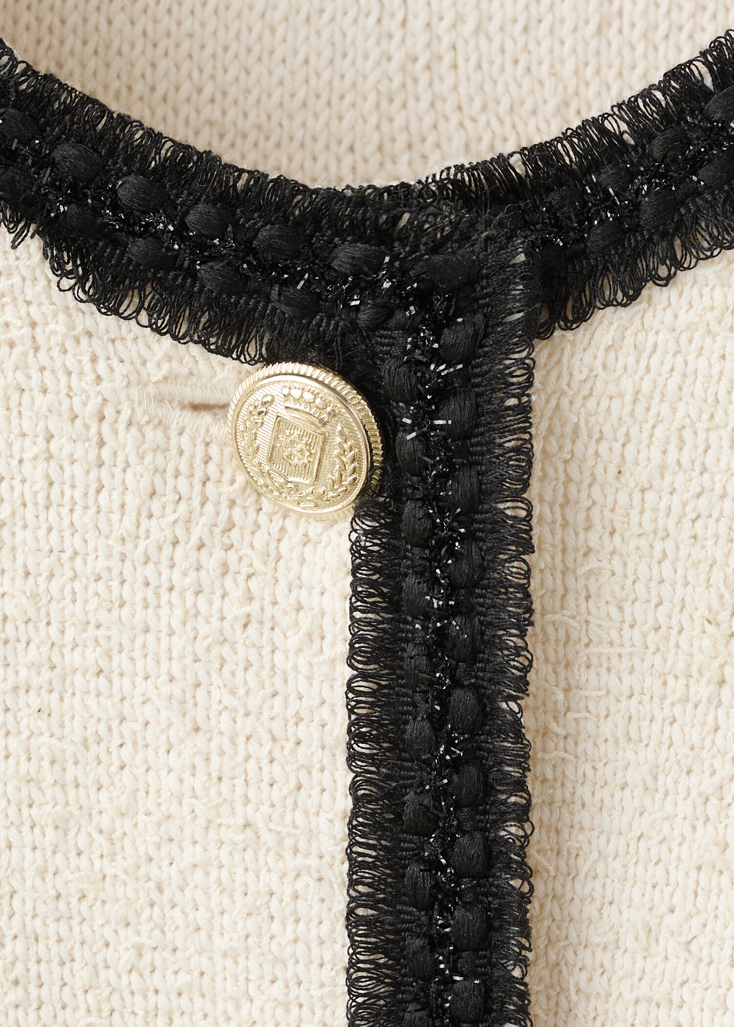 سترة صوفية مضلعة بلون متباين - تفاصيل المنتج 8