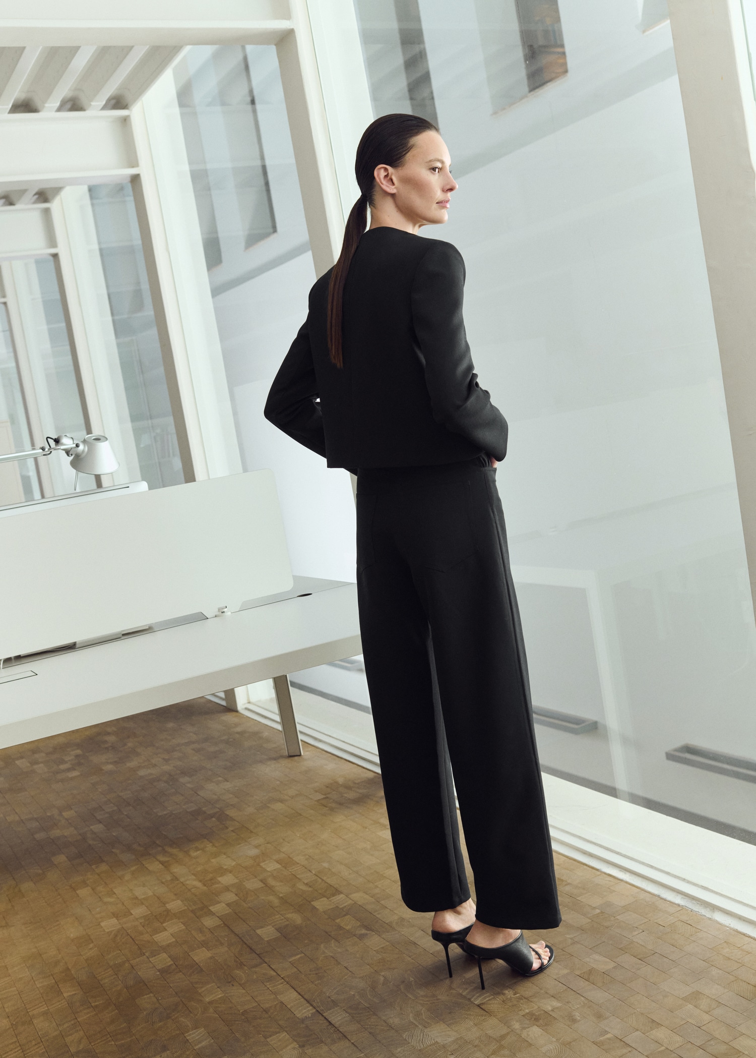 Mid Rise Suit Trousers