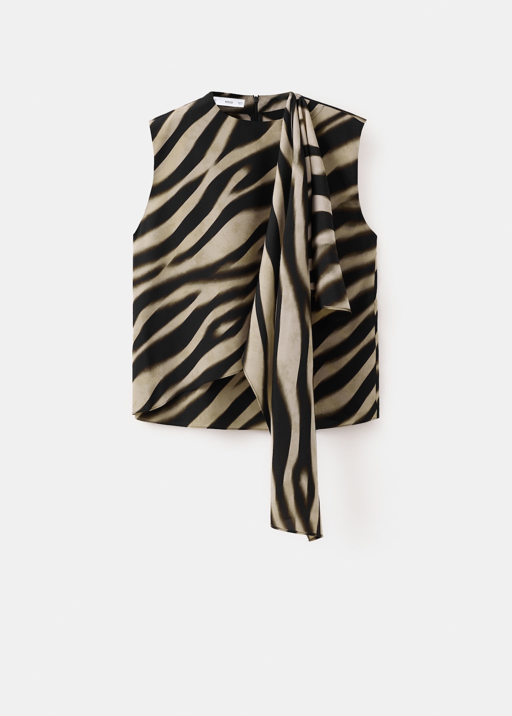 Printed foulard blouse - image 3
