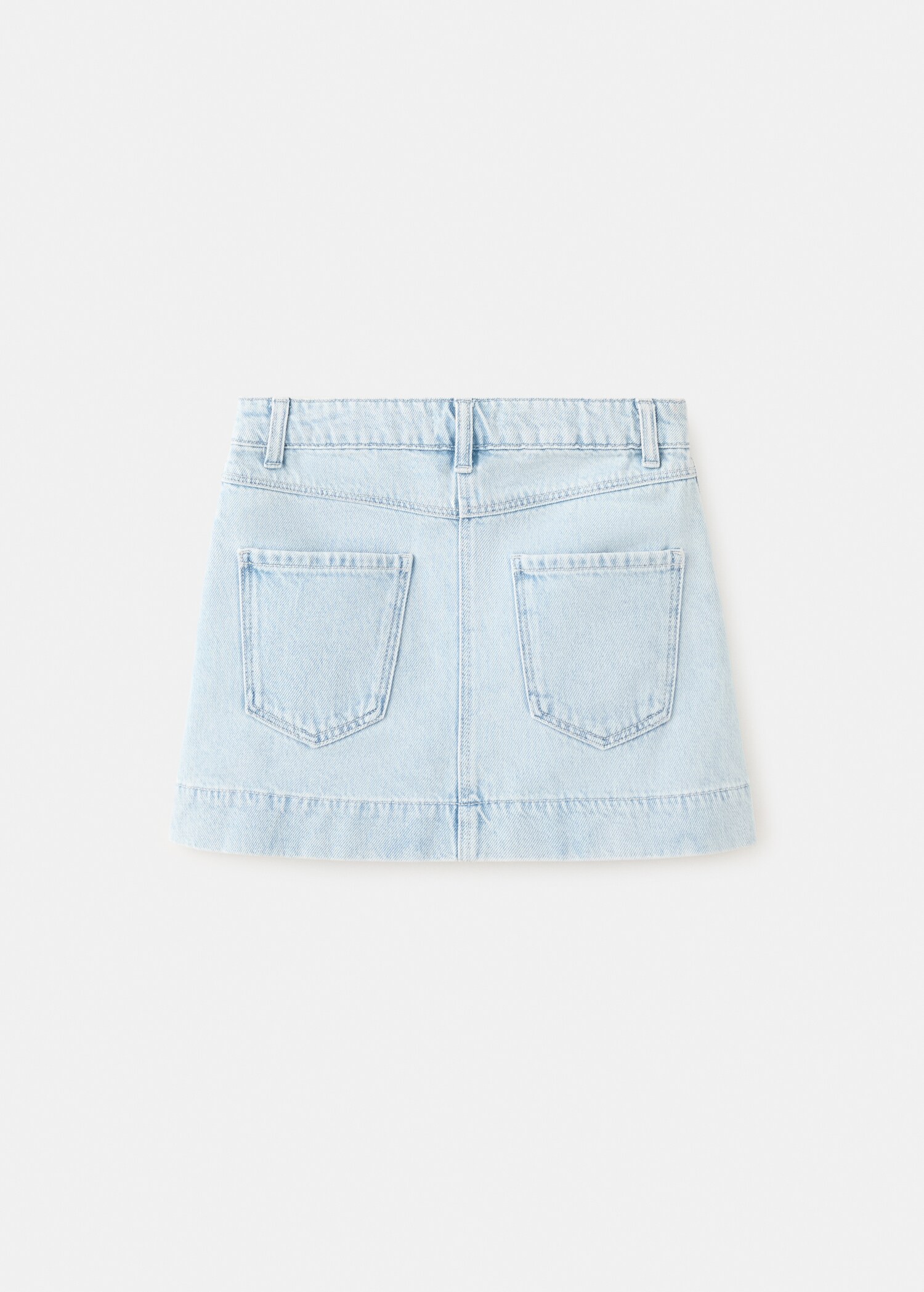 Denim cotton skirt - Reverse of the article