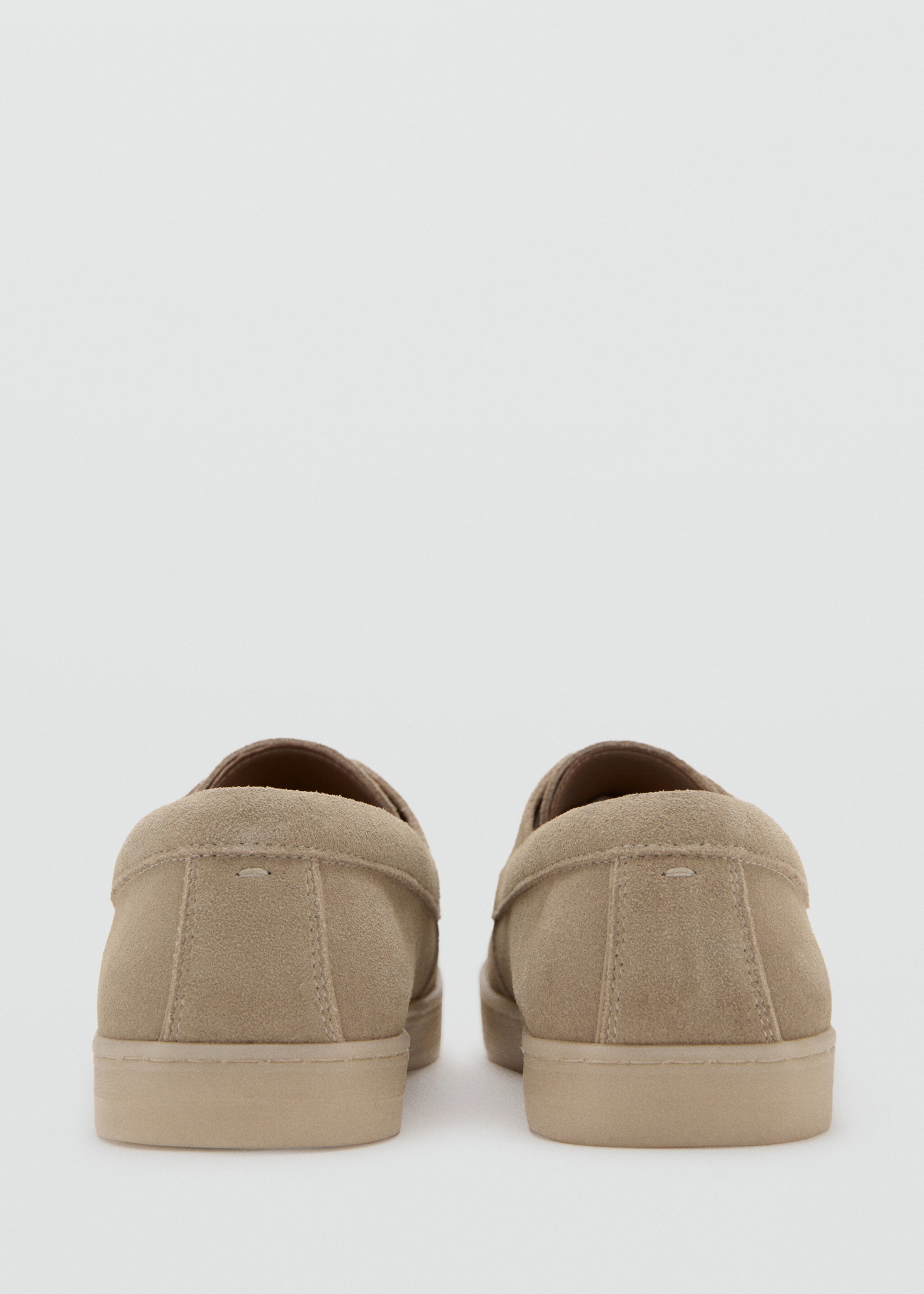 Suede leather lace-up shoe - Details of the article 1, Sand. Ref: 27064409-00.