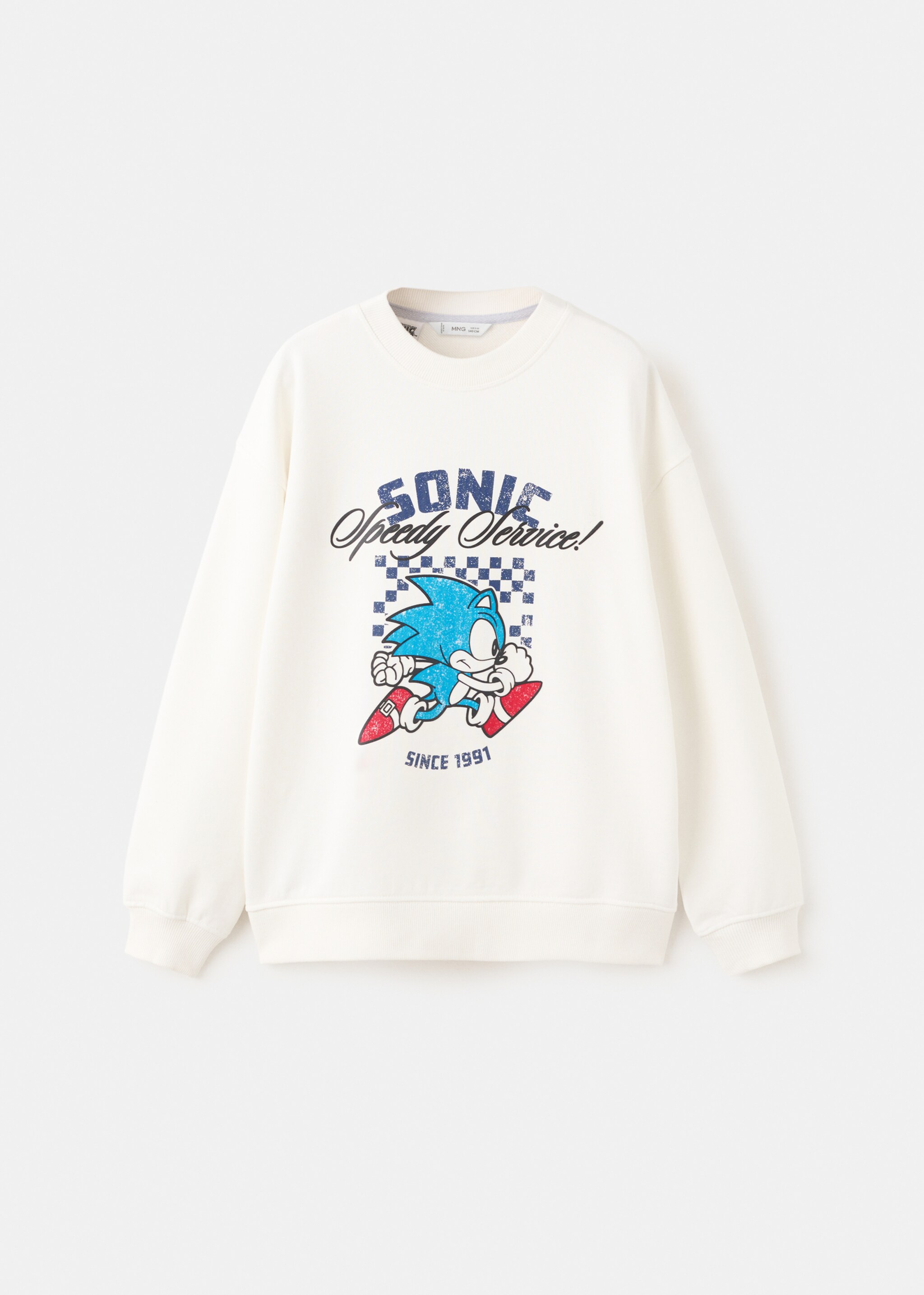 Sonic printed sweatshirt - Article without model, Off White. Ref: 27064417-00.