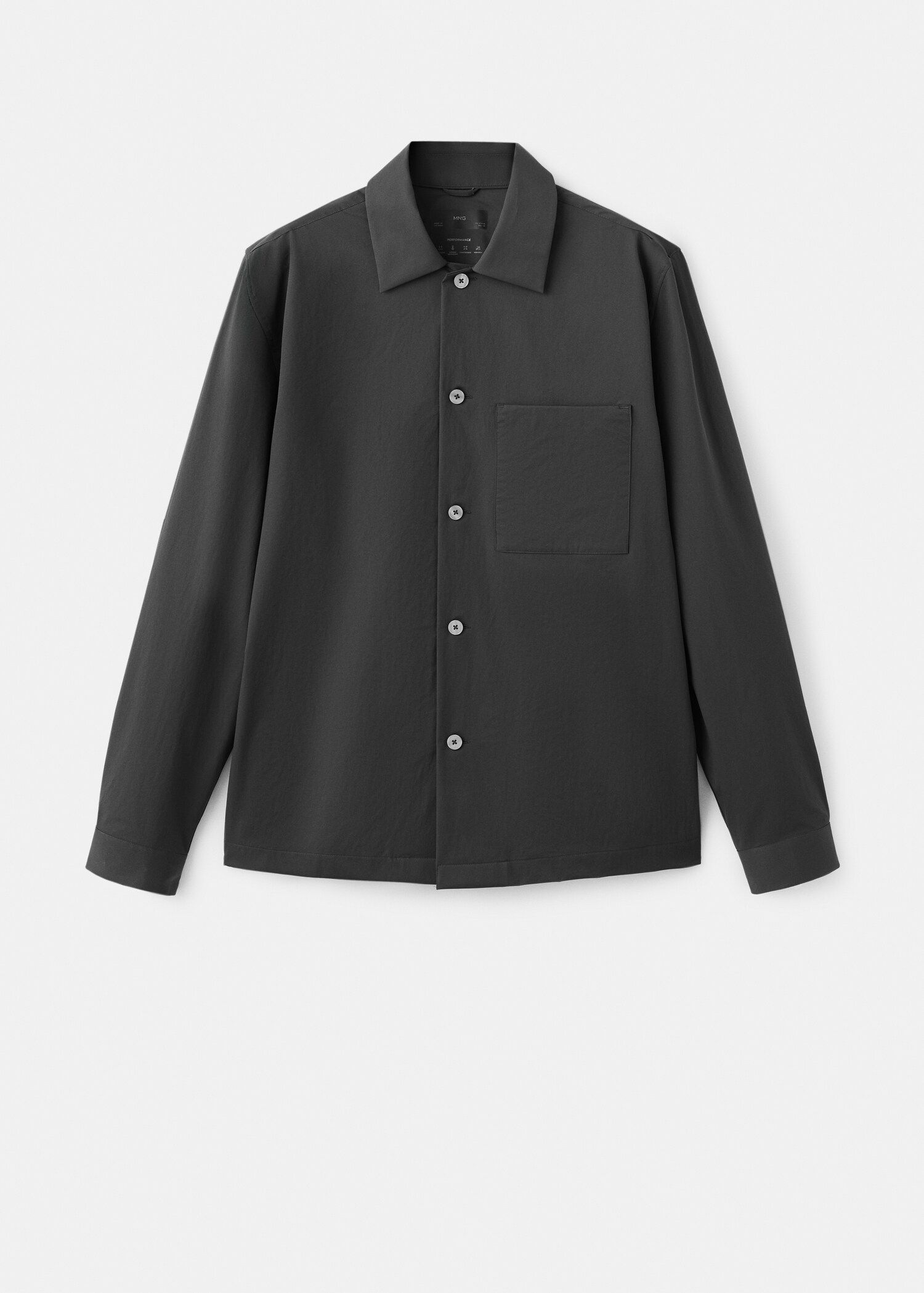 Non-iron overshirt pocket - Article without model