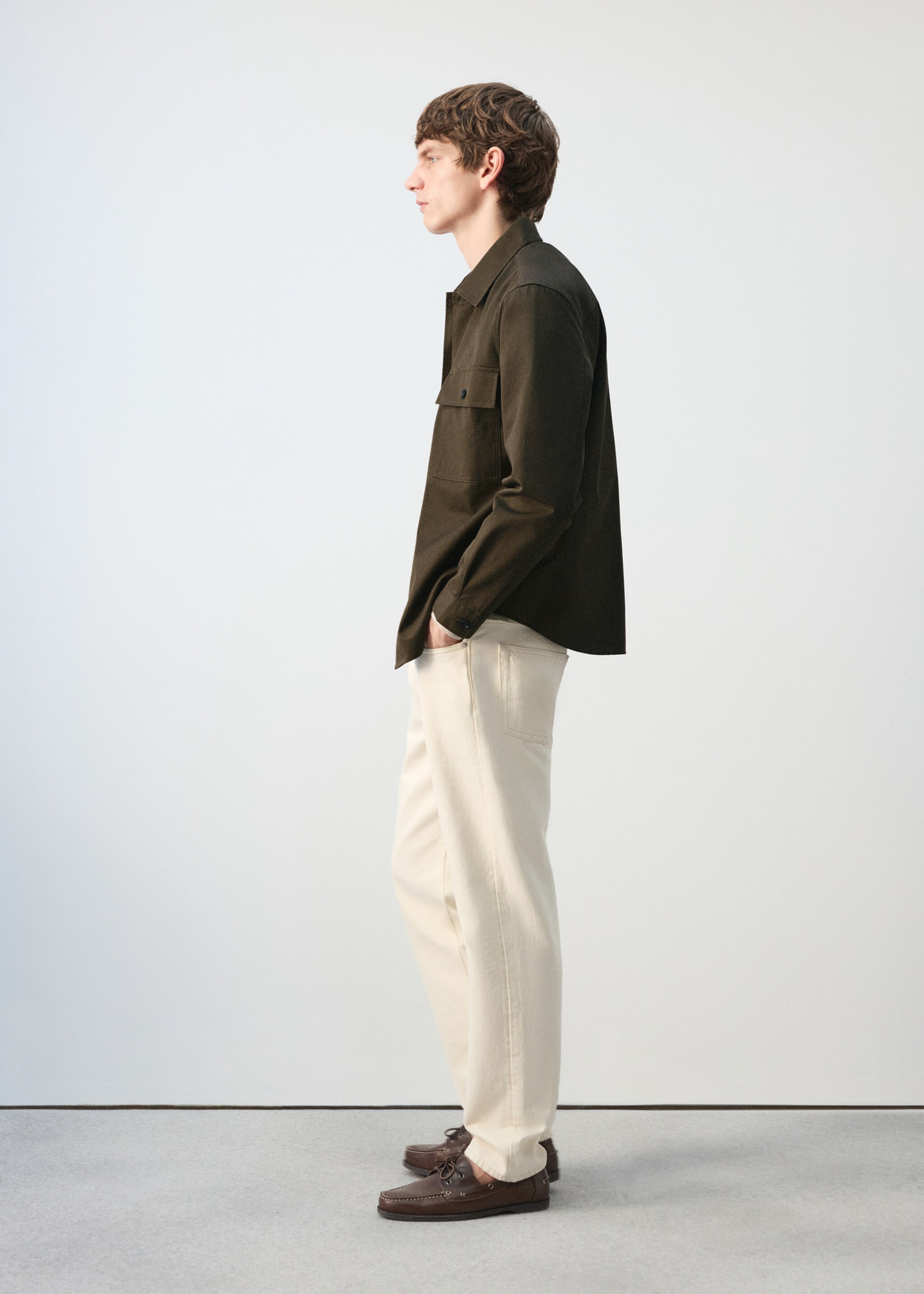 Surchemise 100 % coton poches - Détail de l'article 2, Marron. Ref: 27064423-00.