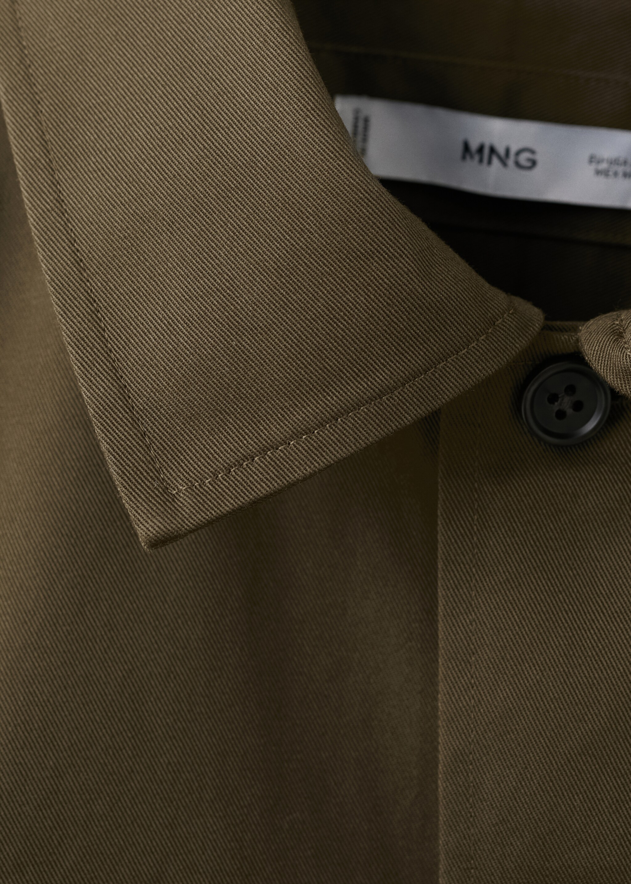 Surchemise 100 % coton poches - Détail de l'article 8, Marron. Ref: 27064423-00.