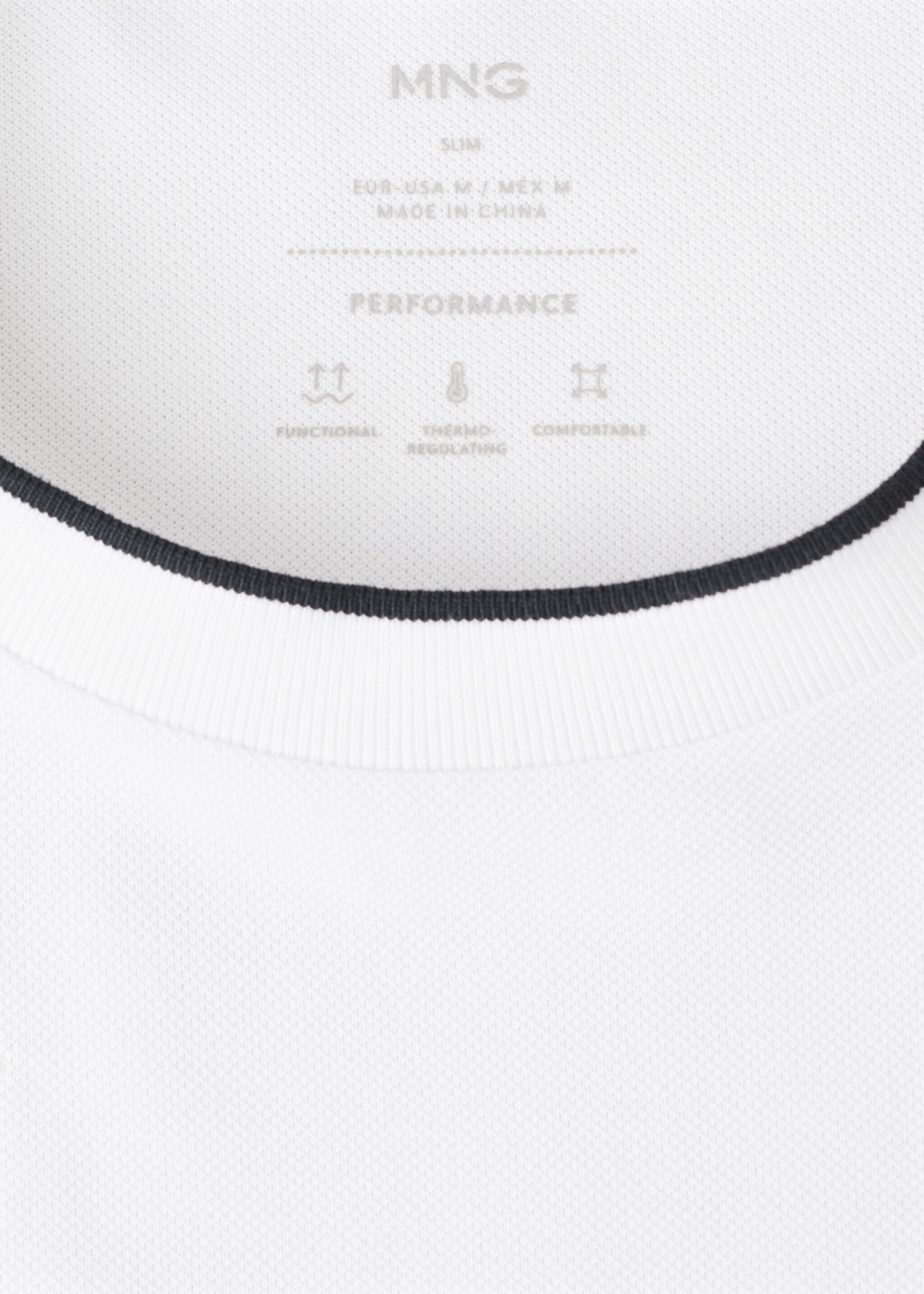 Slim-fit comfort stretch t-shirt - Détail de l'article 8, Blanc. Ref: 27064425-00.