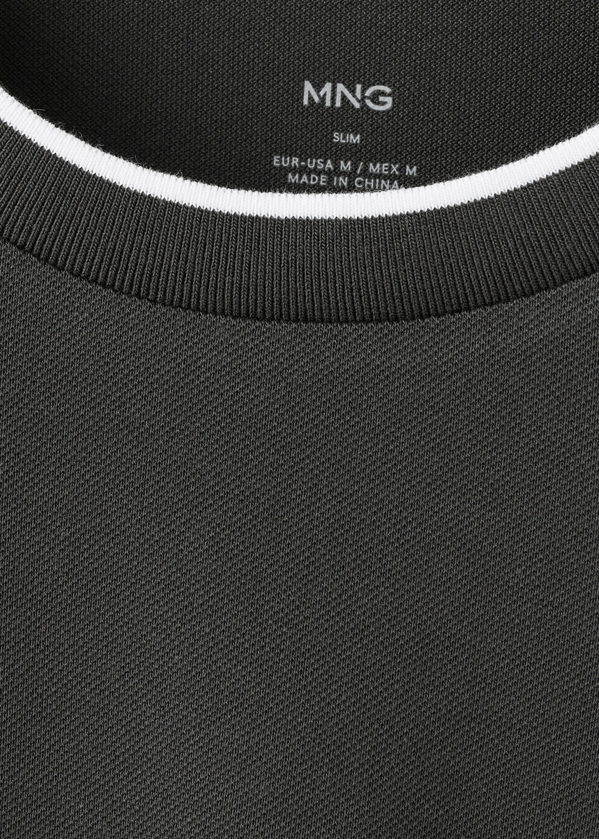 Slim Fit-T-Shirt aus Komfort-Stretchgewebe - Detail des Artikels 8, Dunkelgrau. Ref: 27064425-00.