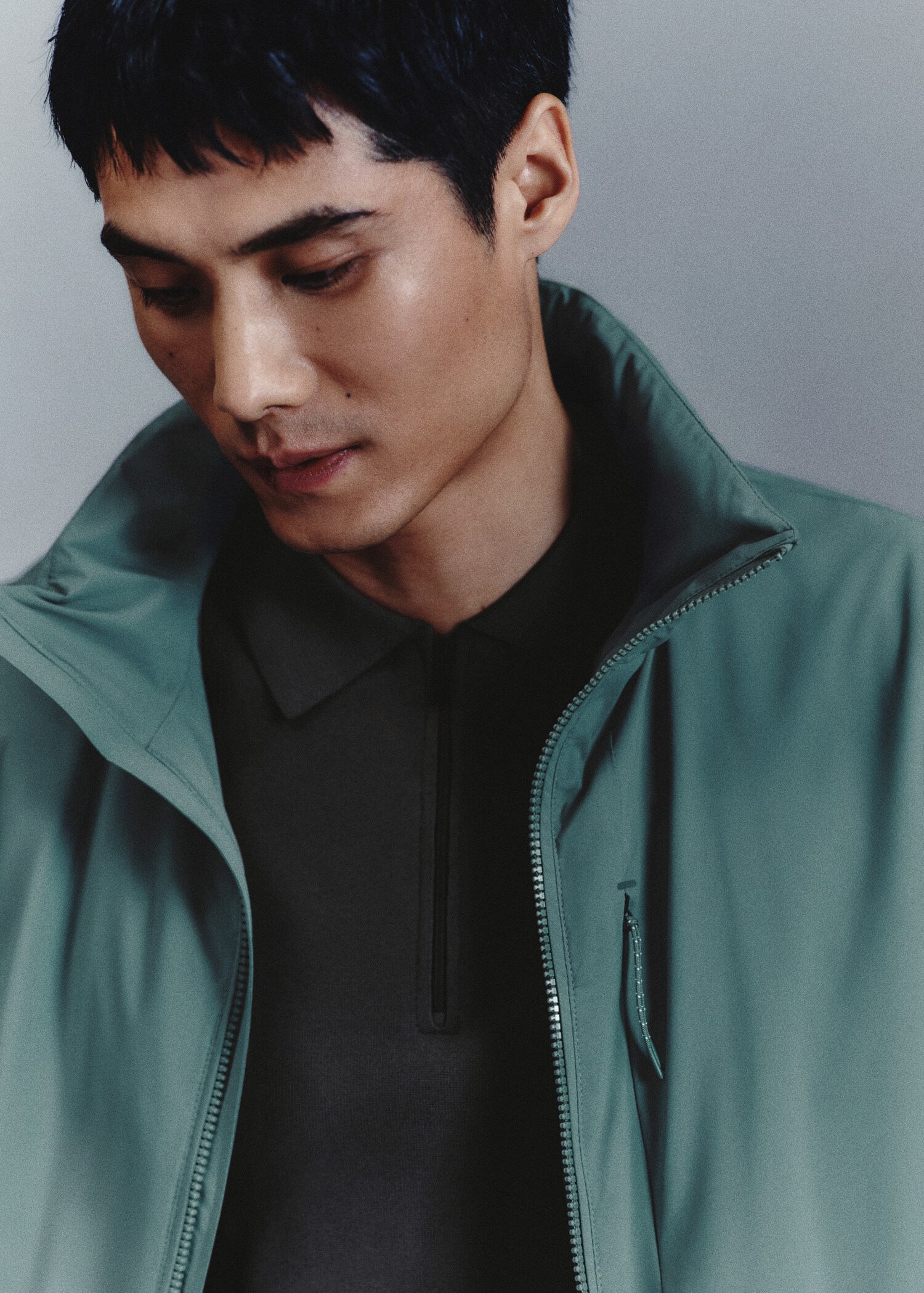 Komfort-Stretch-Poloshirt mit Reißverschluss - Detail des Artikels 3