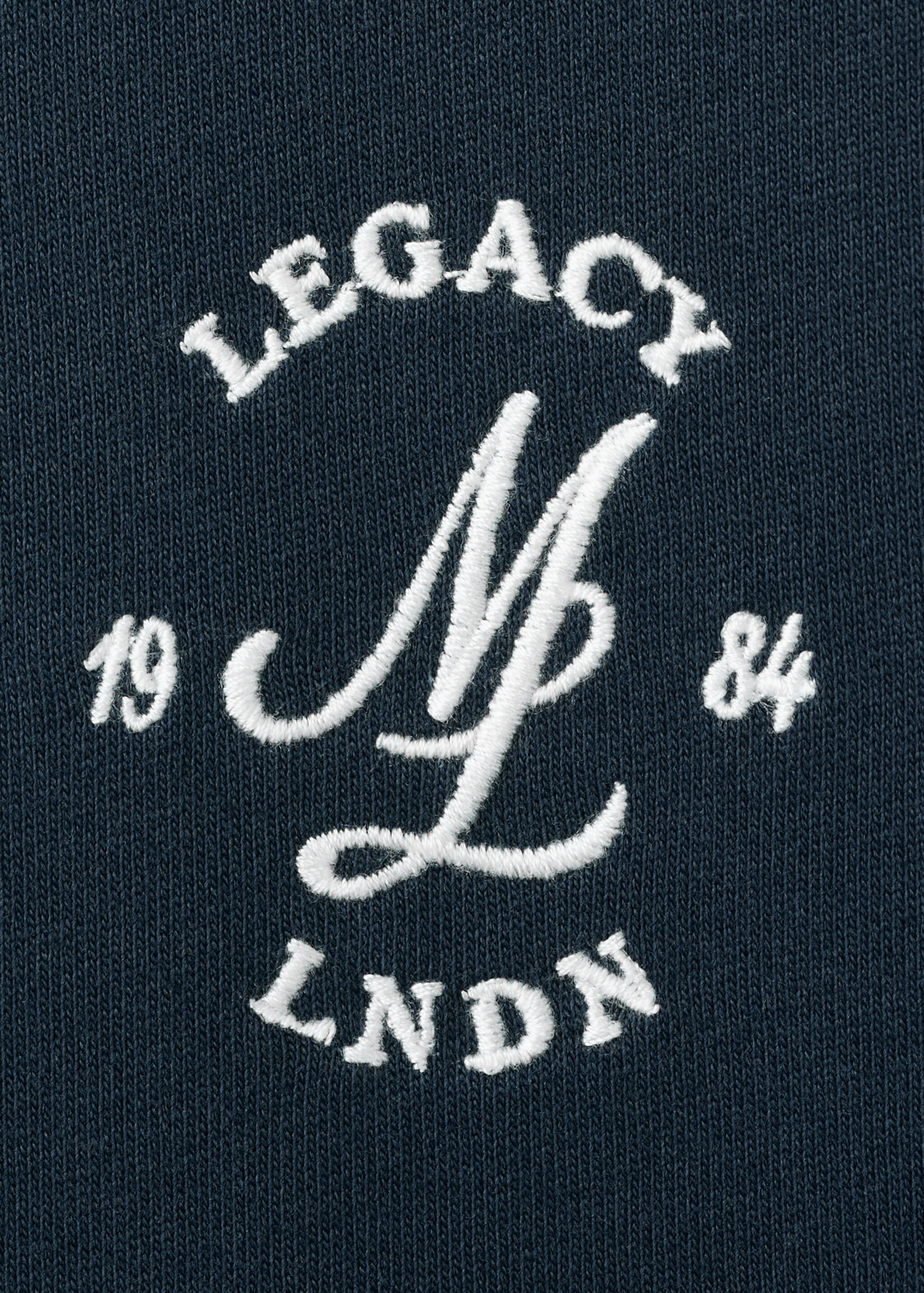 100% cotton polo shirt with graphic embroidery - Details of the article 0, Navy. Ref: 27064438-00.