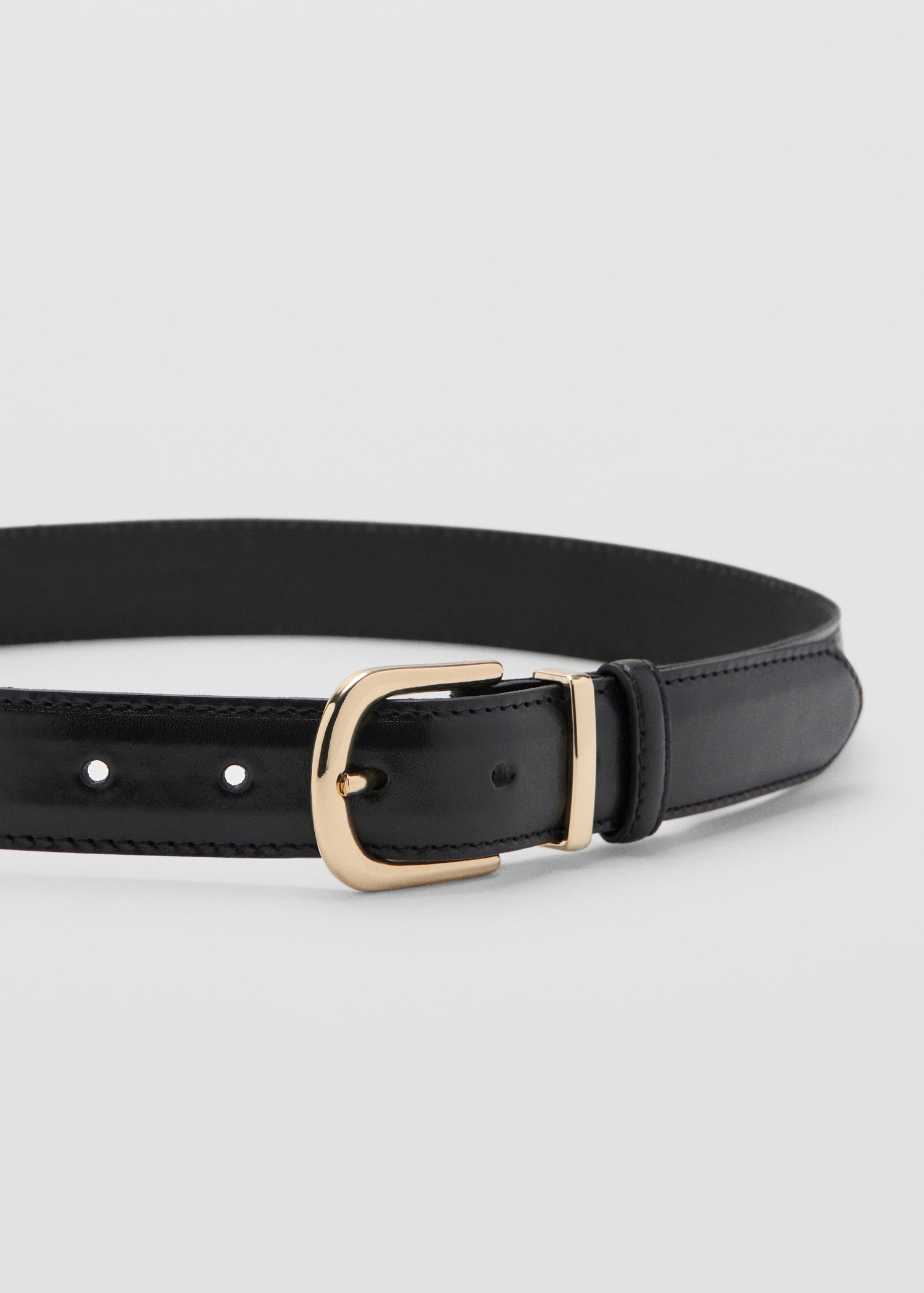 Buckle leather belt - Medium plane