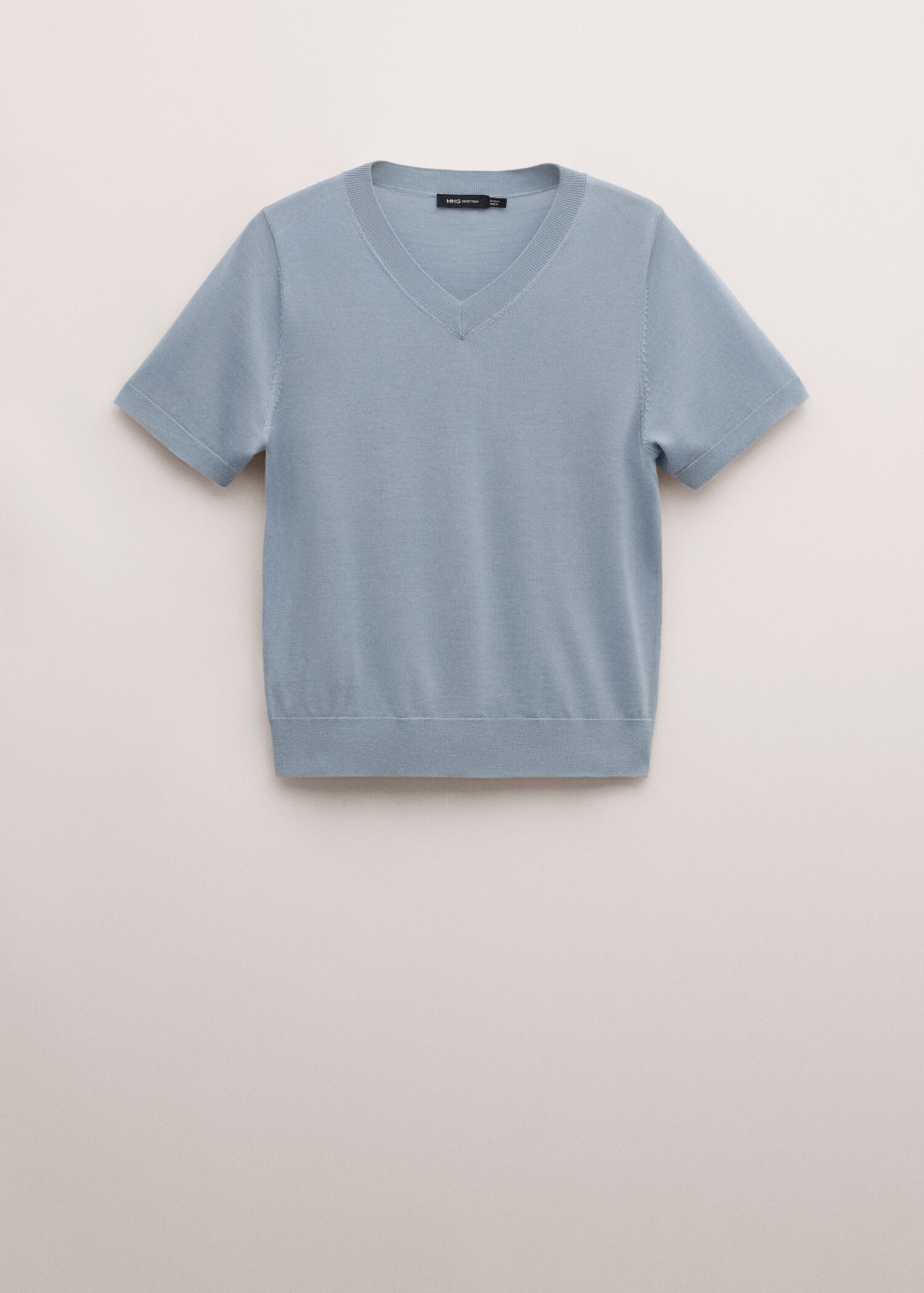 Pull-over 100 % laine manches courtes - Article sans modèle