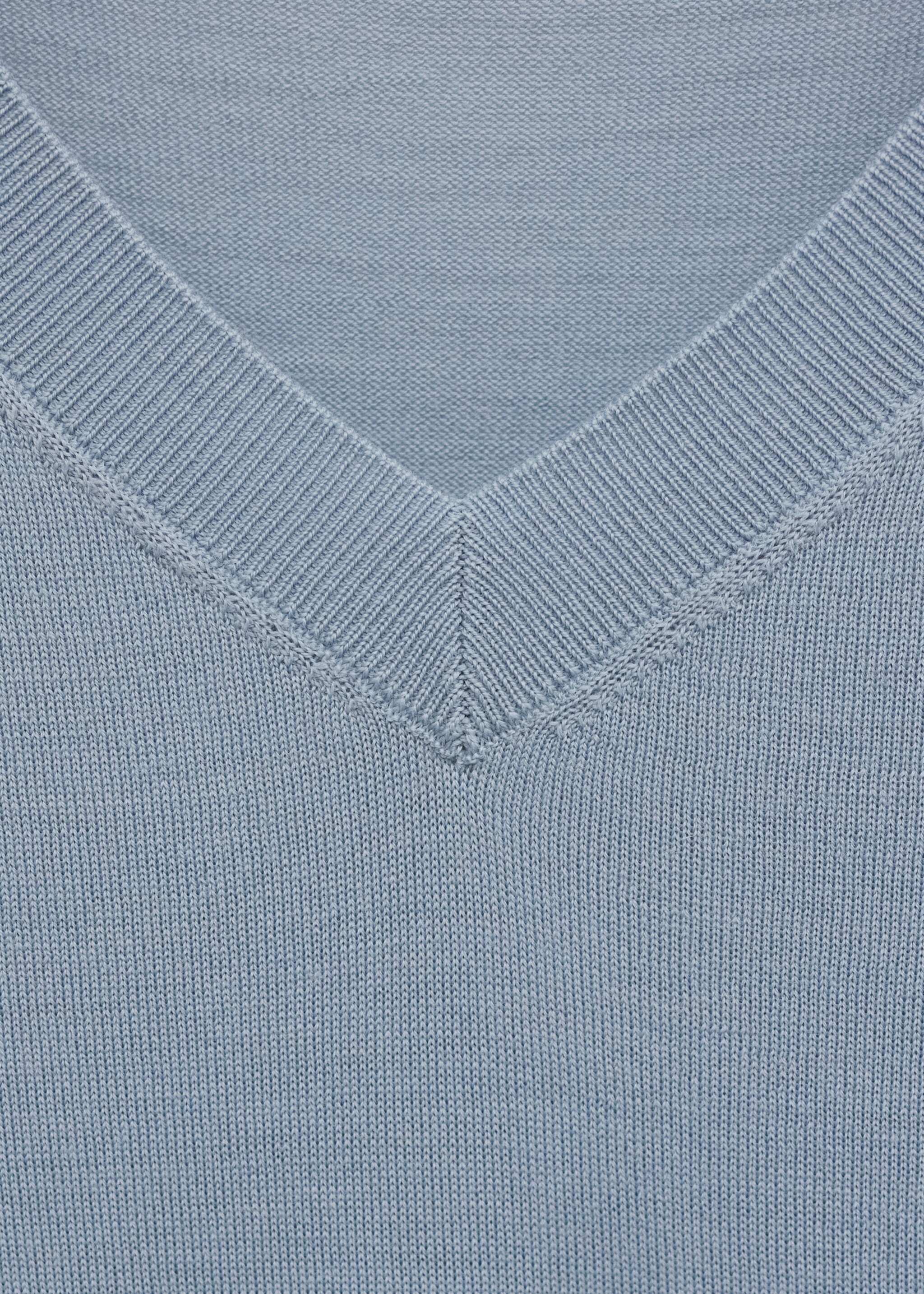 Pull-over 100 % laine manches courtes - Détail de l'article 8, Gris moyen. Ref: 27064440-00.