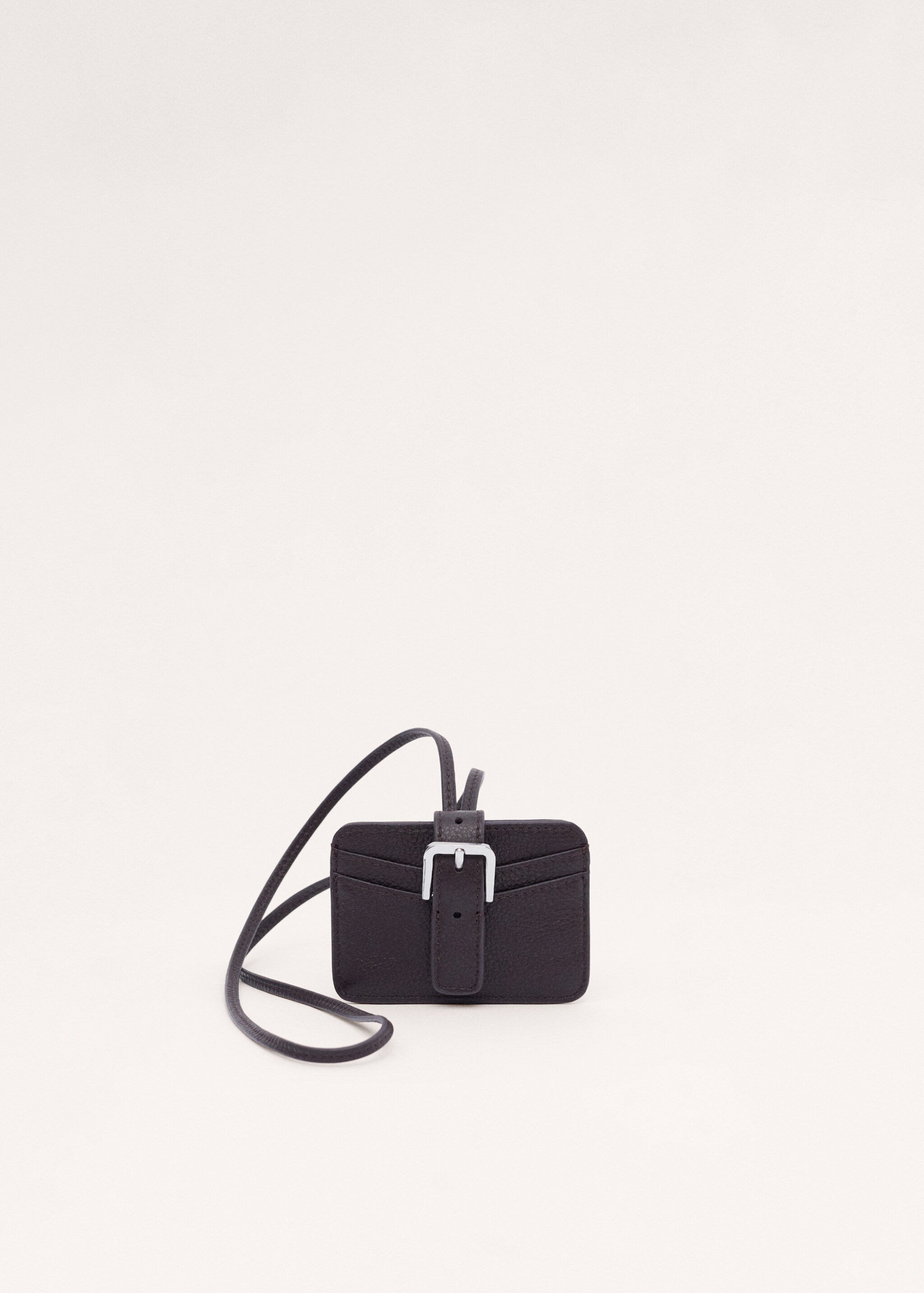 100% leather cardholder with buckle fastening - Article without model, Burgundy. Ref: 27064442-00.