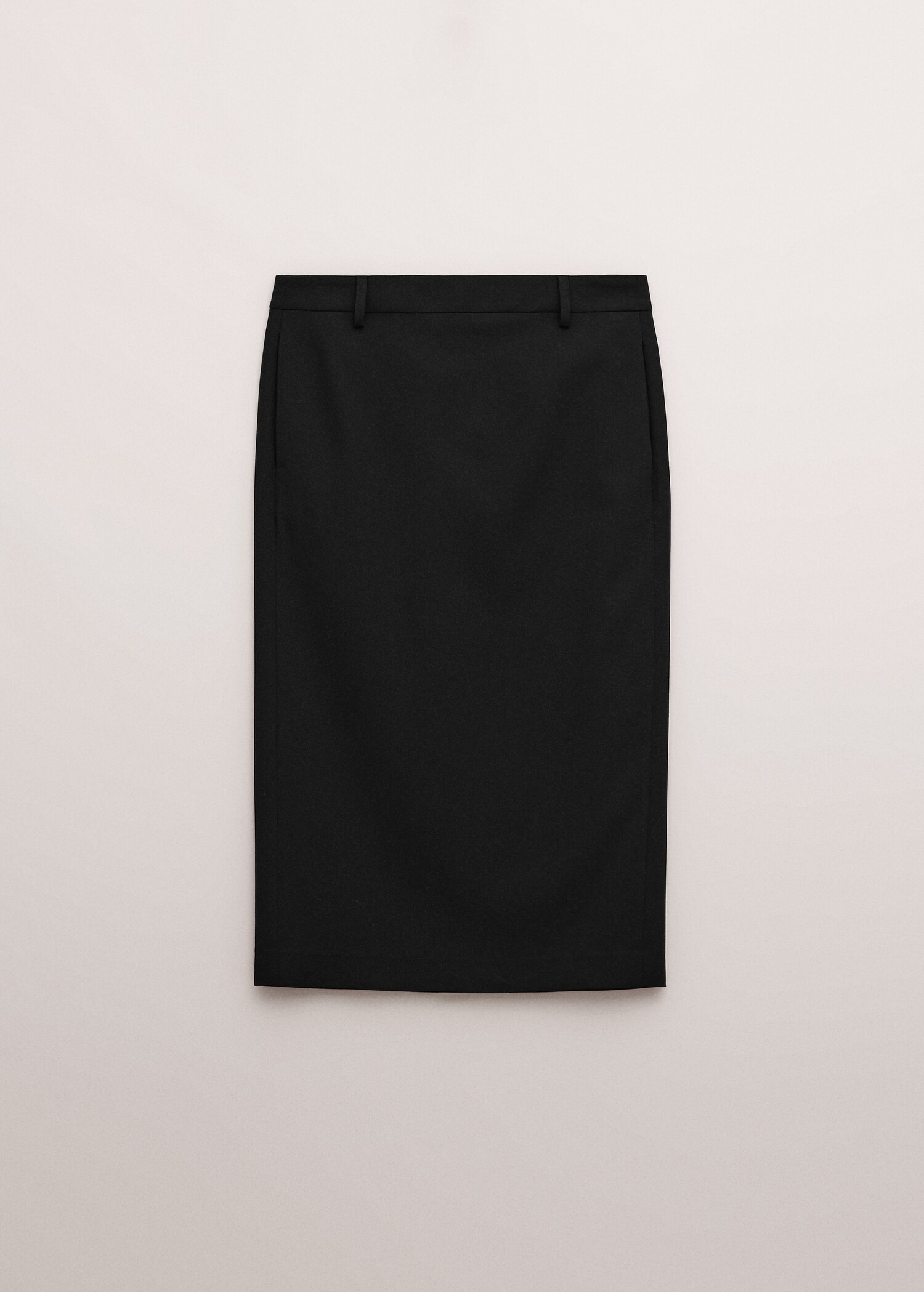 تنورة متوسطة الطول بمزيج من الصوف - منتج دون نموذج