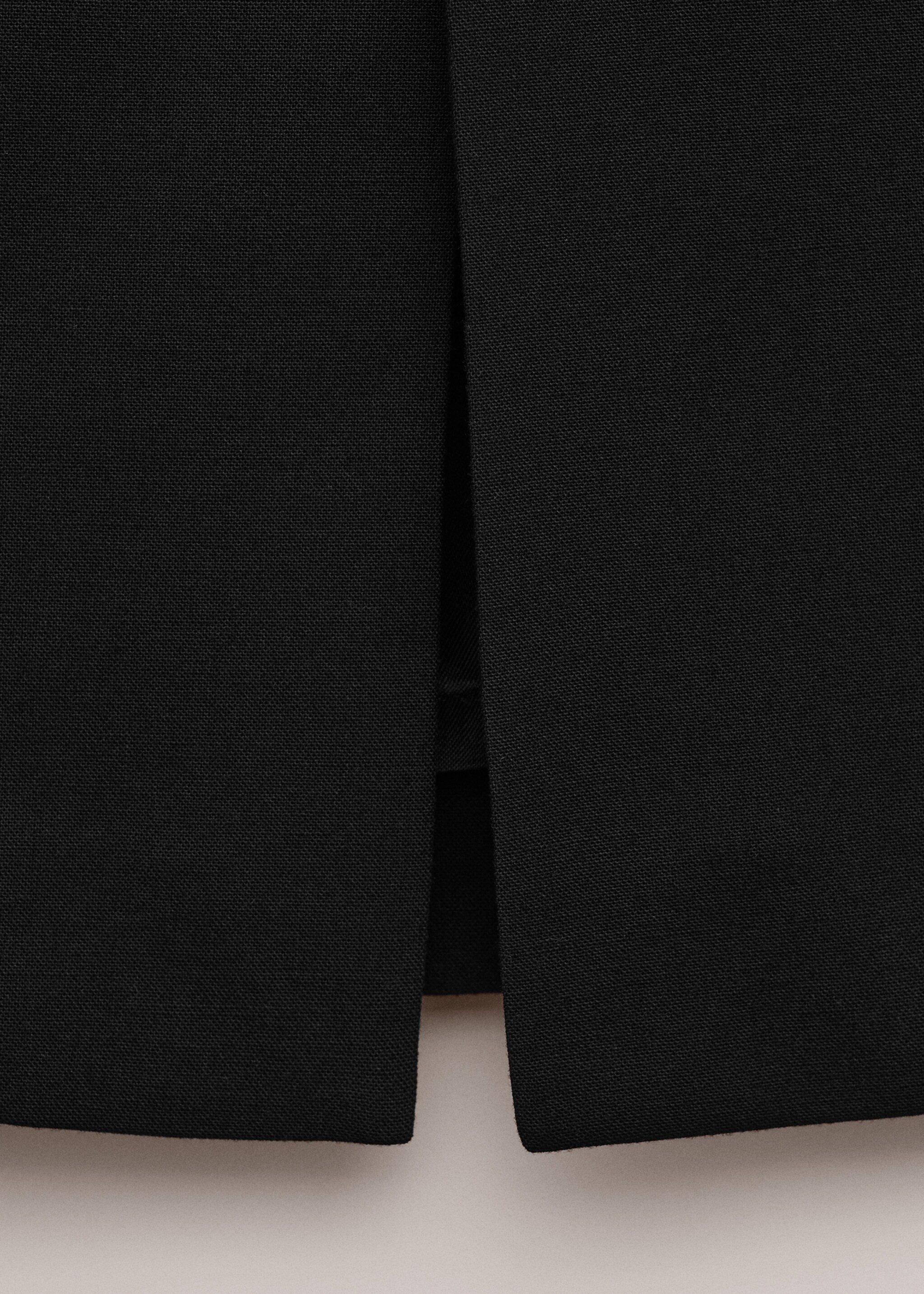 تنورة متوسطة الطول بمزيج من الصوف - تفاصيل المنتج 0, أسود. Ref: 27064445-00.