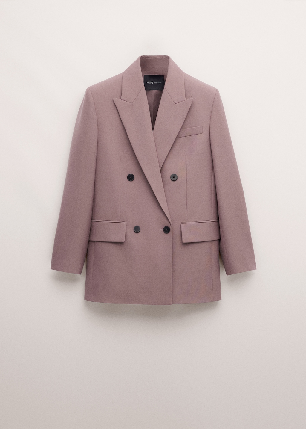 Double-breasted wool suit jacket - image 3