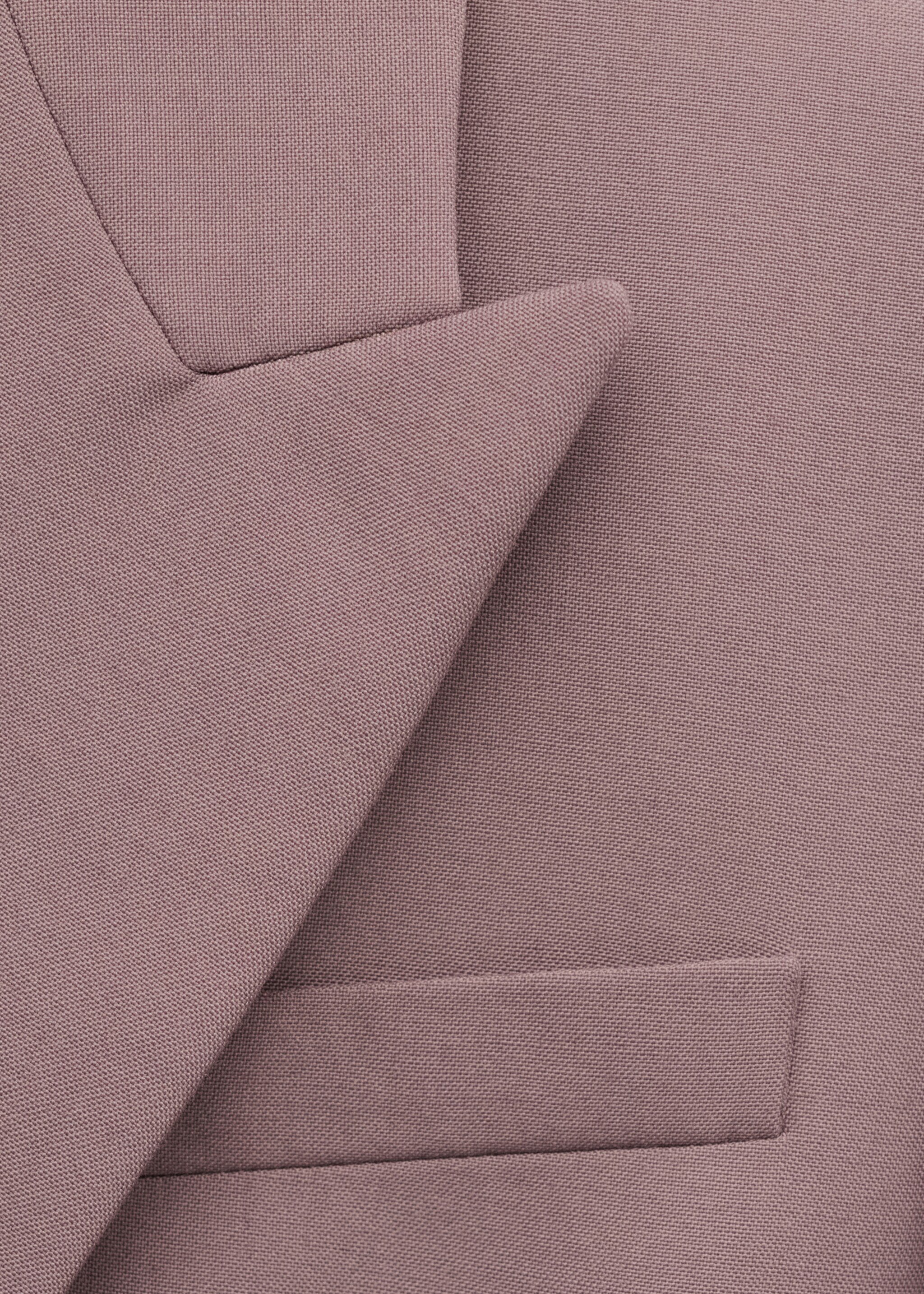 Blazer traje lana doble botonadura - Detalle del artículo 8, Rosa. Ref: 27064447-00.