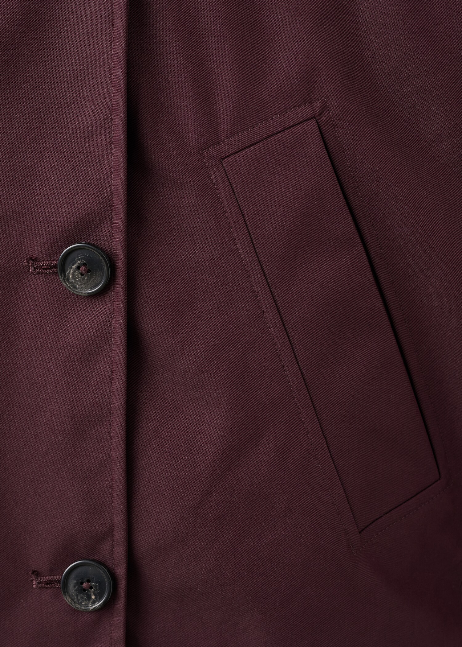 Double-breasted trench coat with hood - Details of the article 0