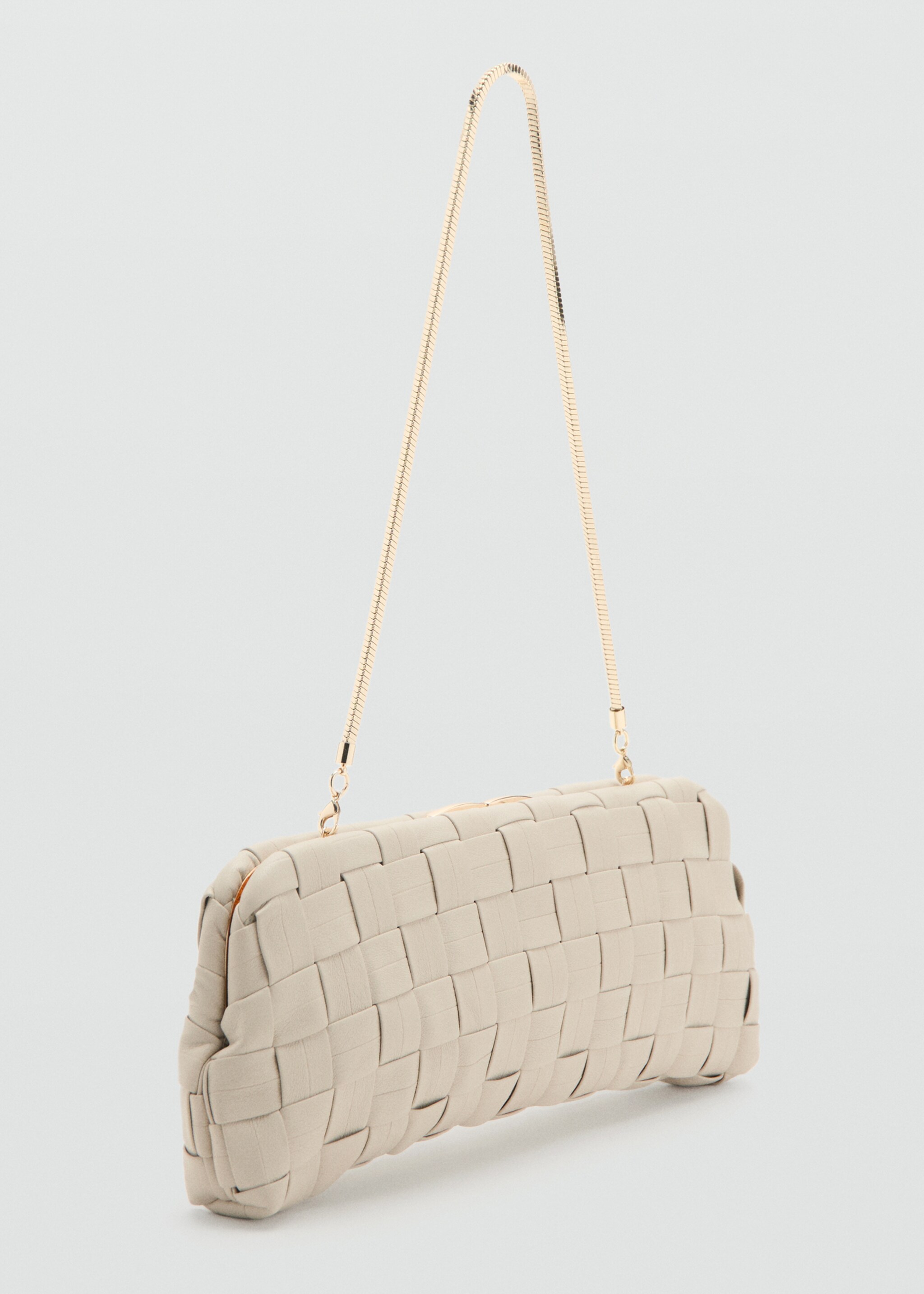 Braided handbag - Medium plane, Off White. Ref: 27064773-00.