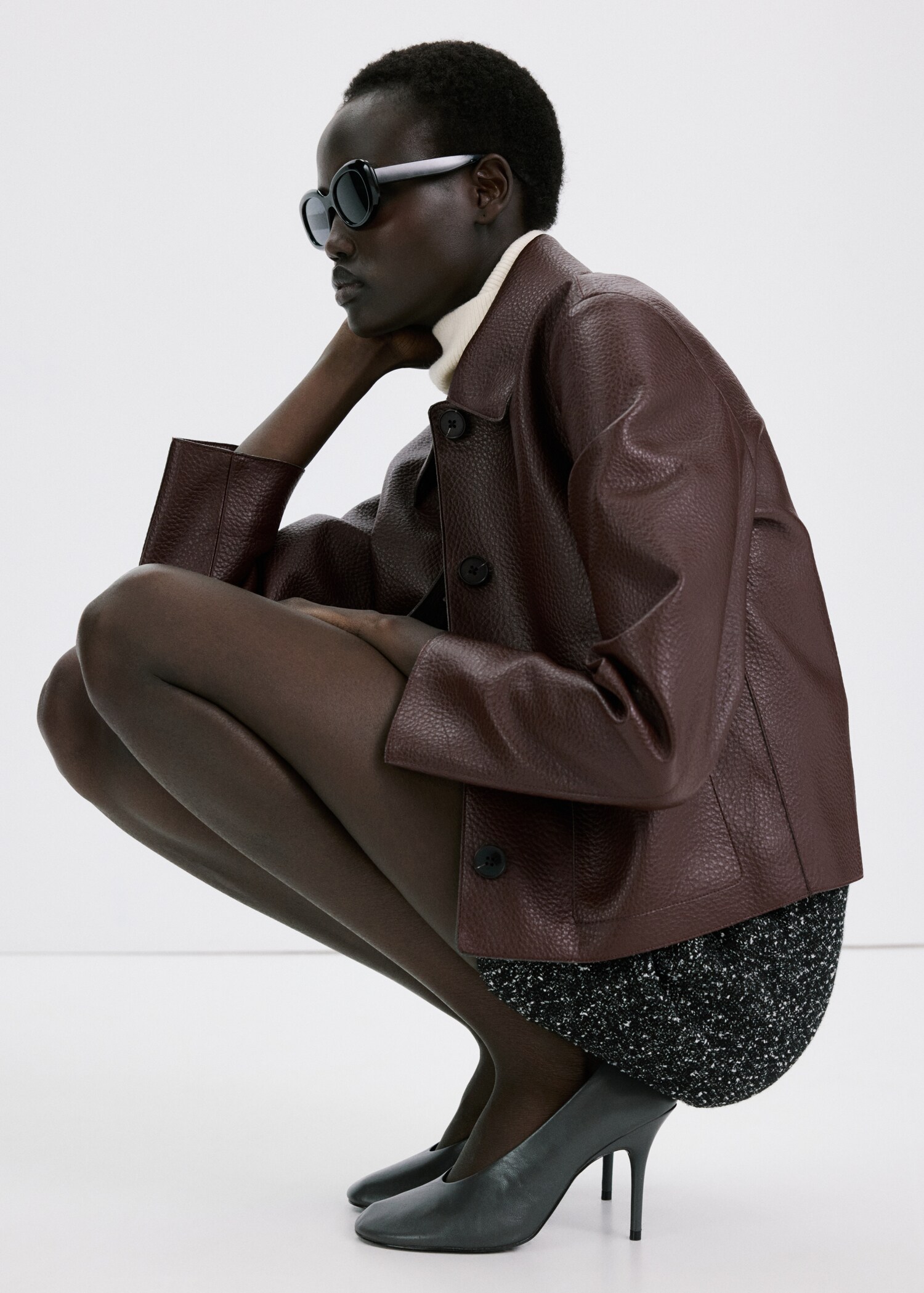 Faux-leather jacket with pockets - Details of the article 2