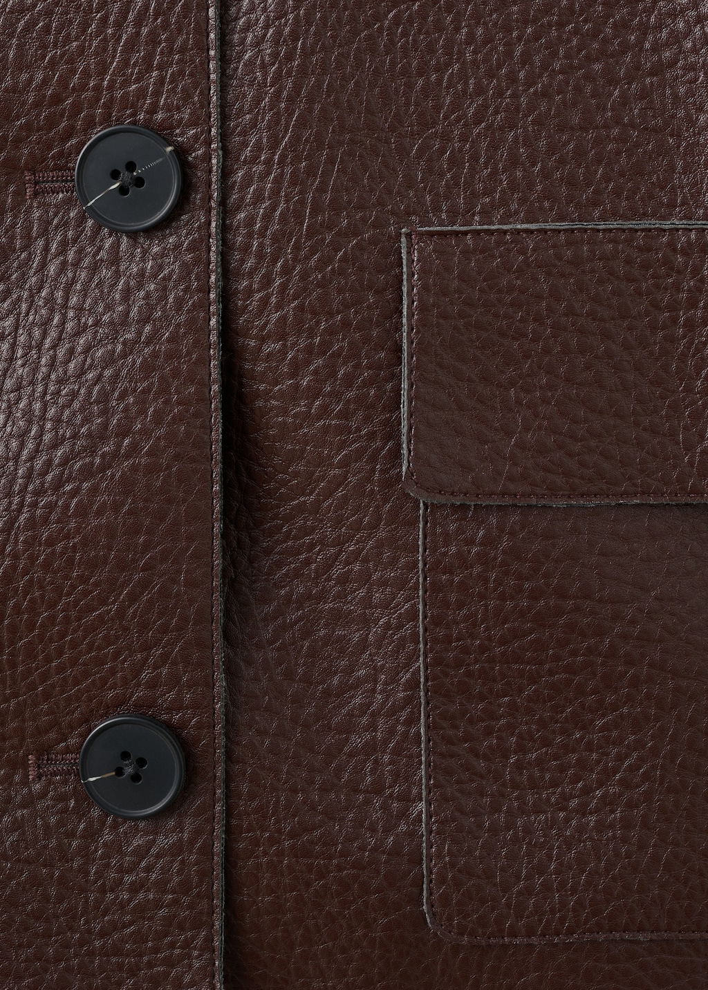 Mango Faux-leather jacket with pockets