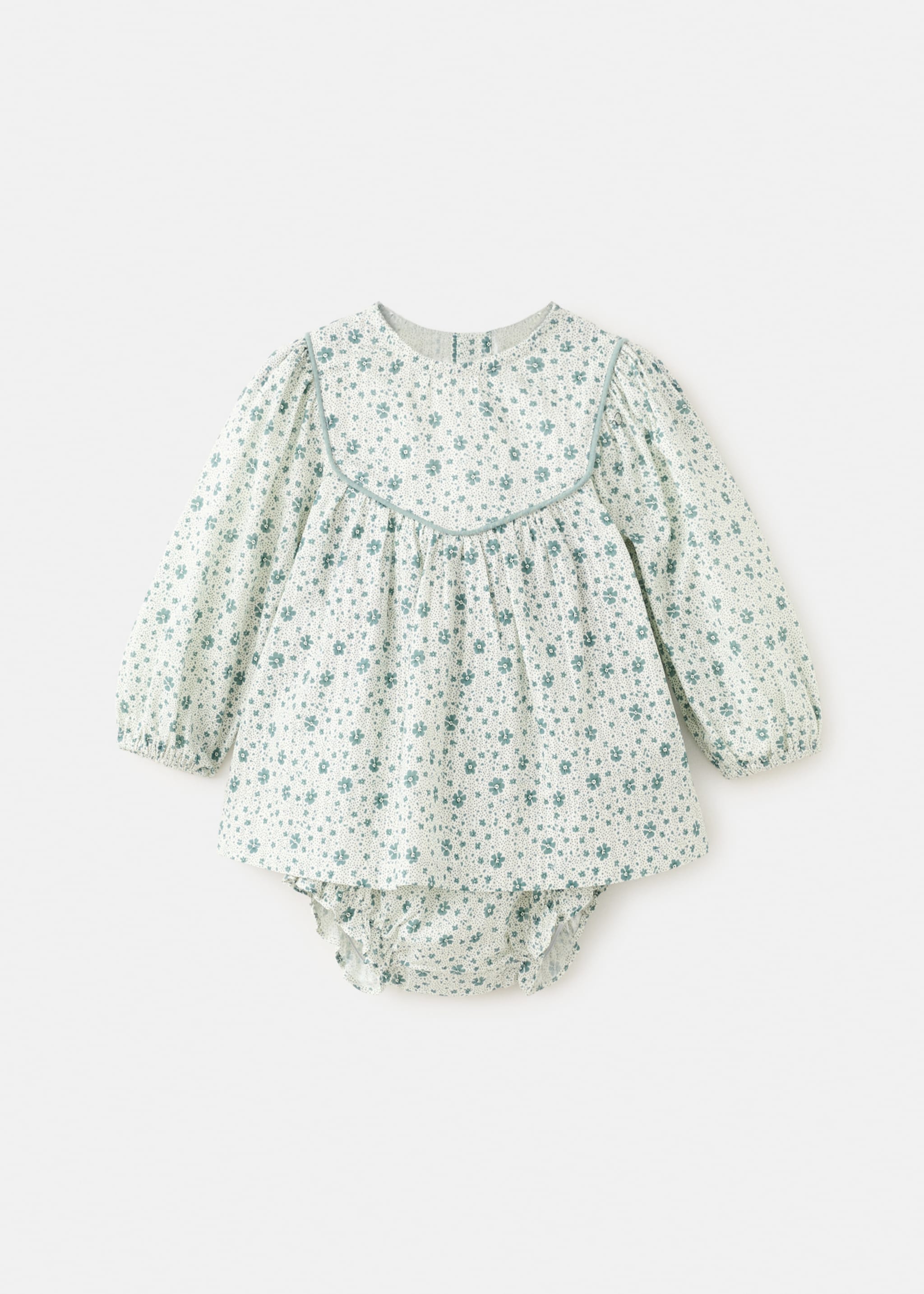 Floral dress and nappy cover - Article without model, Off White. Ref: 27064780-00.