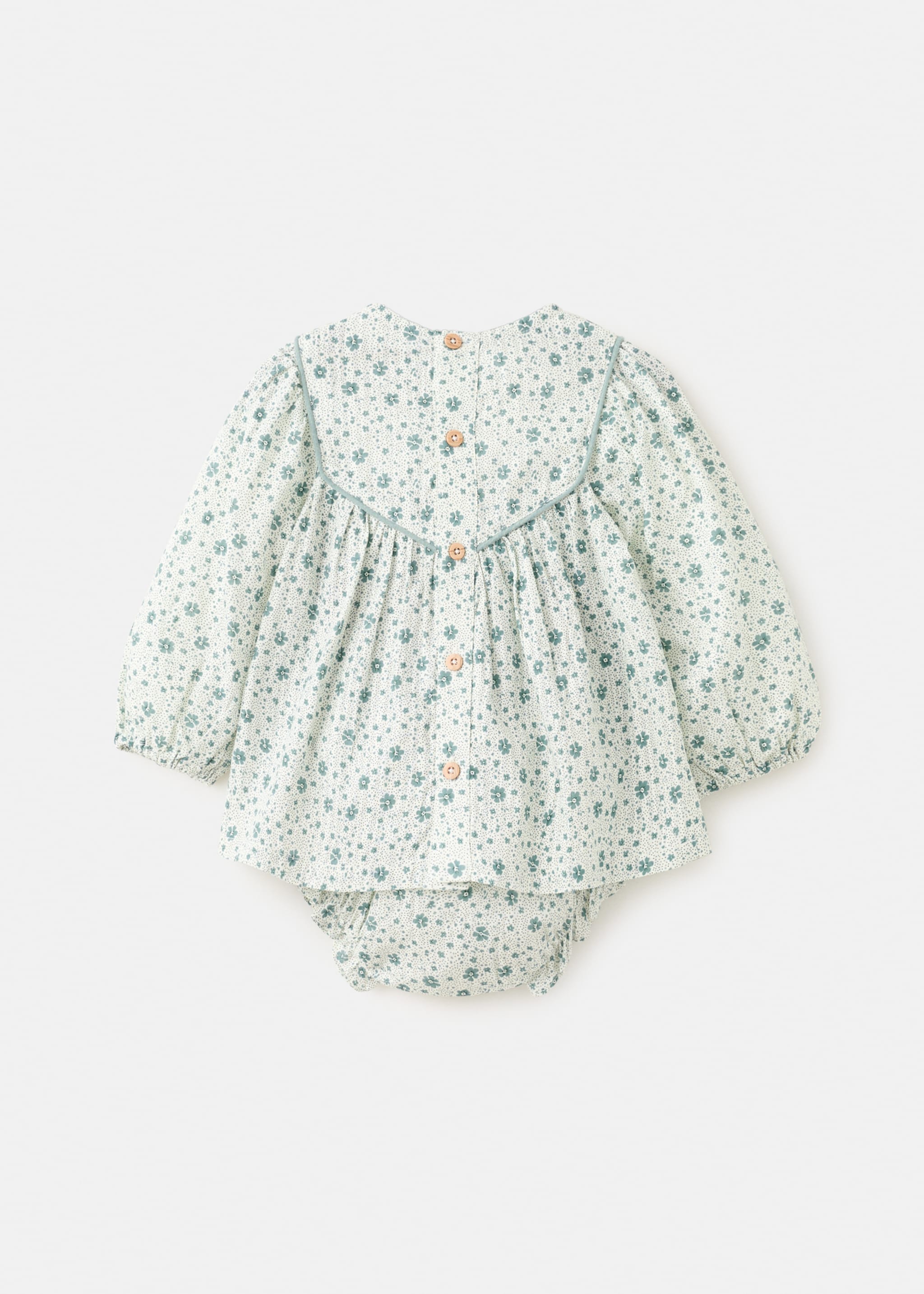 Floral dress and nappy cover - Reverse of the article, Off White. Ref: 27064780-00.