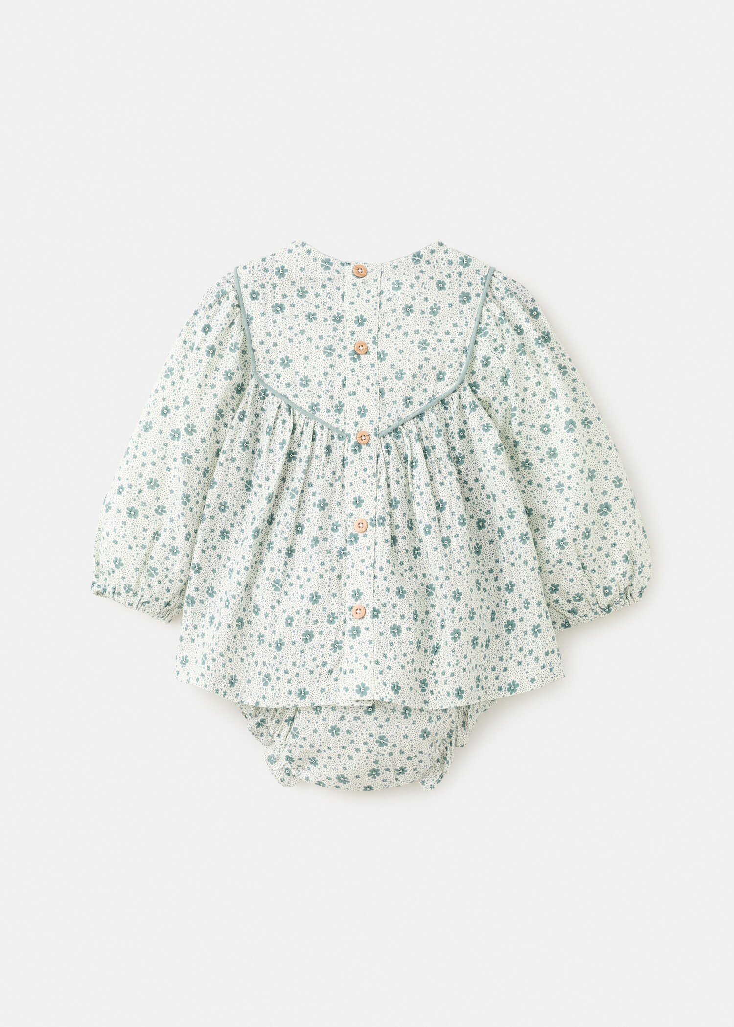 Floral dress and nappy cover - Reverse of the article