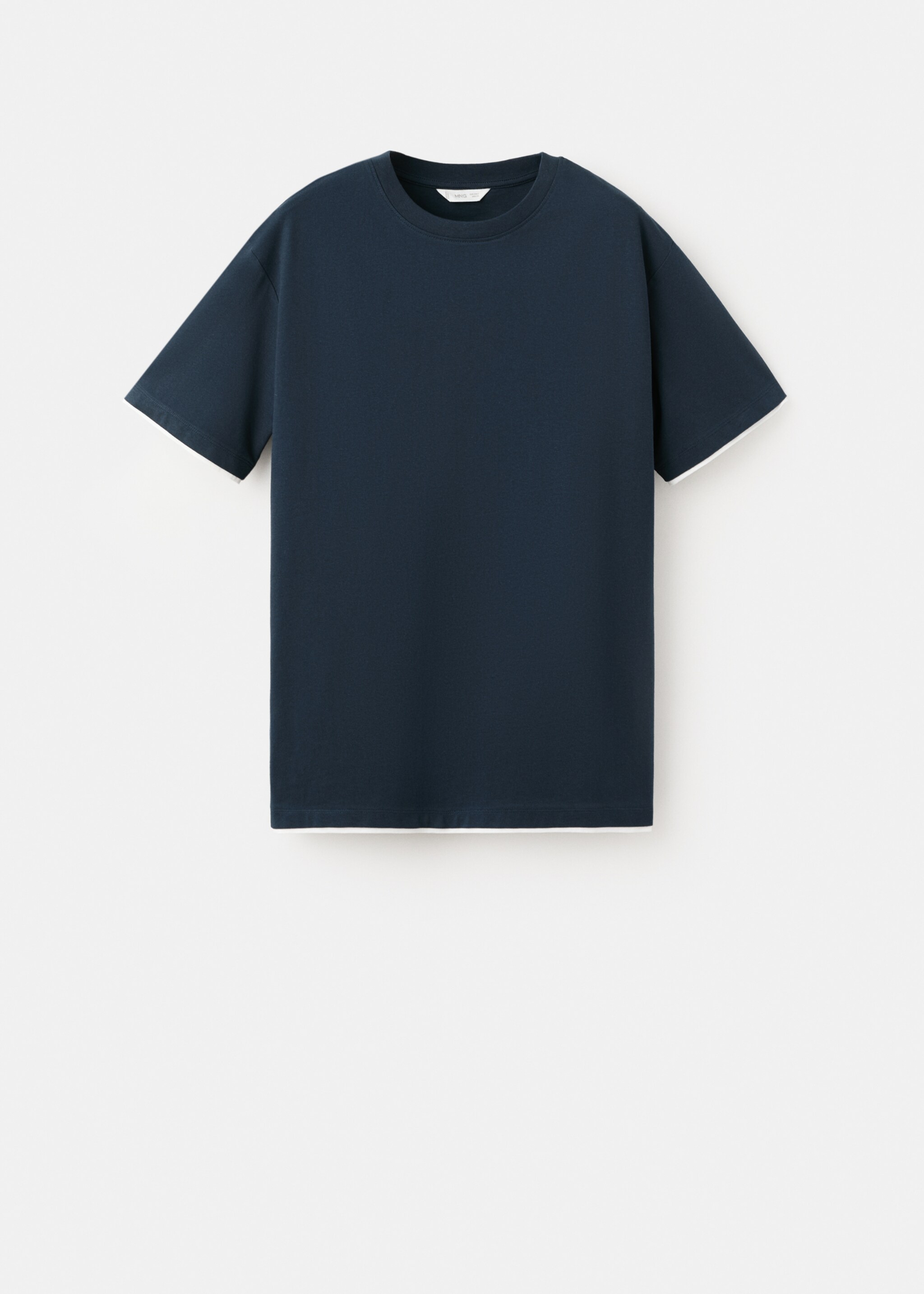 Camiseta bicolor manga corta - Artículo sin modelo, Azul marino. Ref: 27064786-00.
