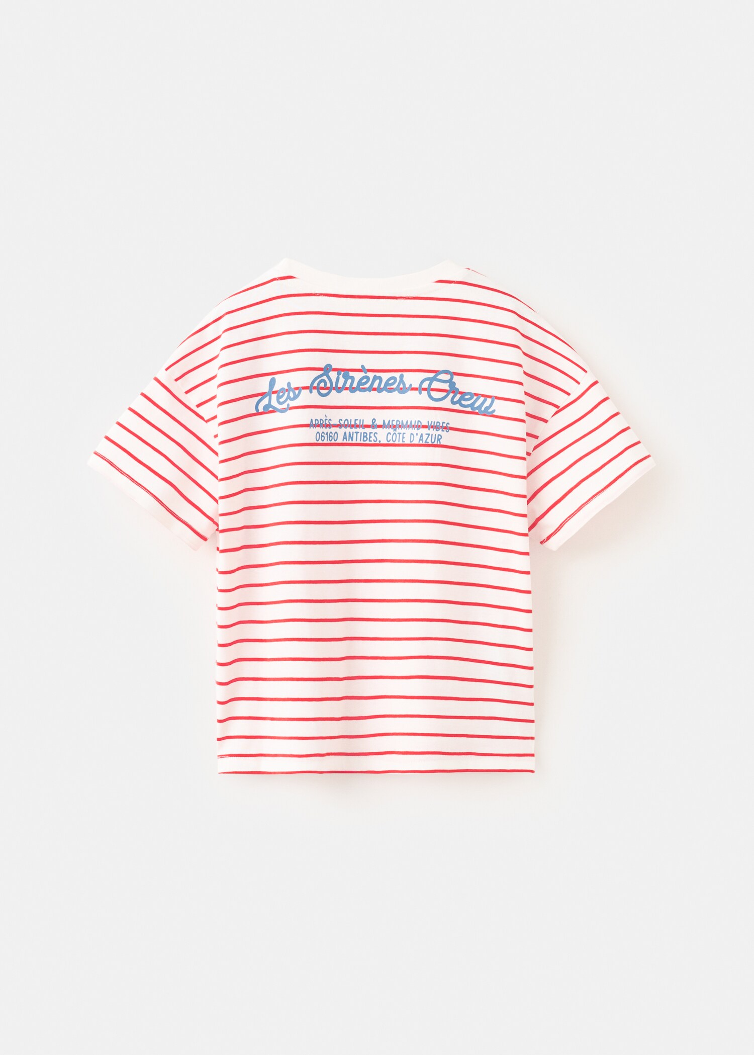 تي شيرت مخطط بتصميم مزين - الجهة الخلفية للمنتج