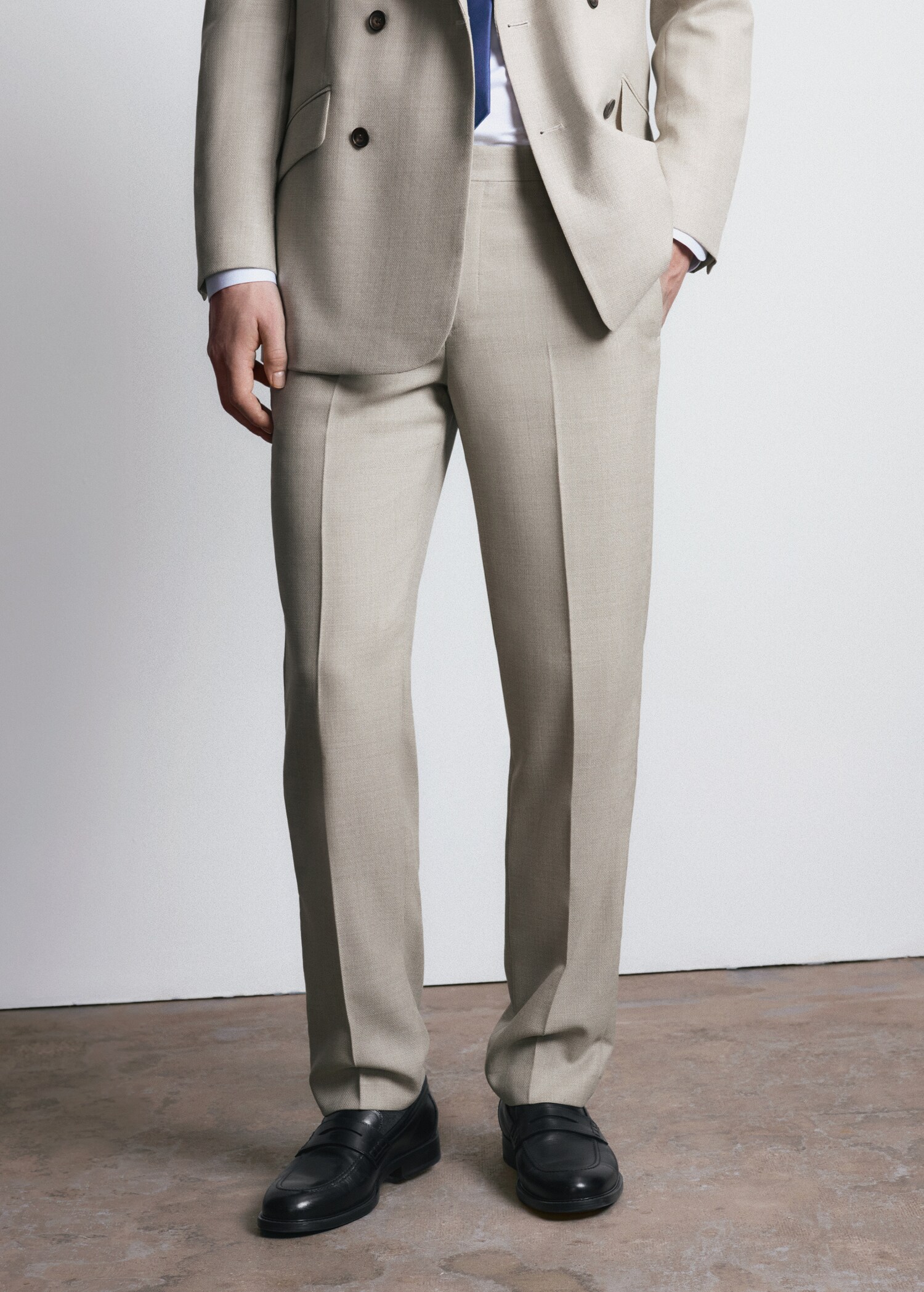 Slim fit trousers 100% wool Vitale Barberis Canonico® - Medium plane