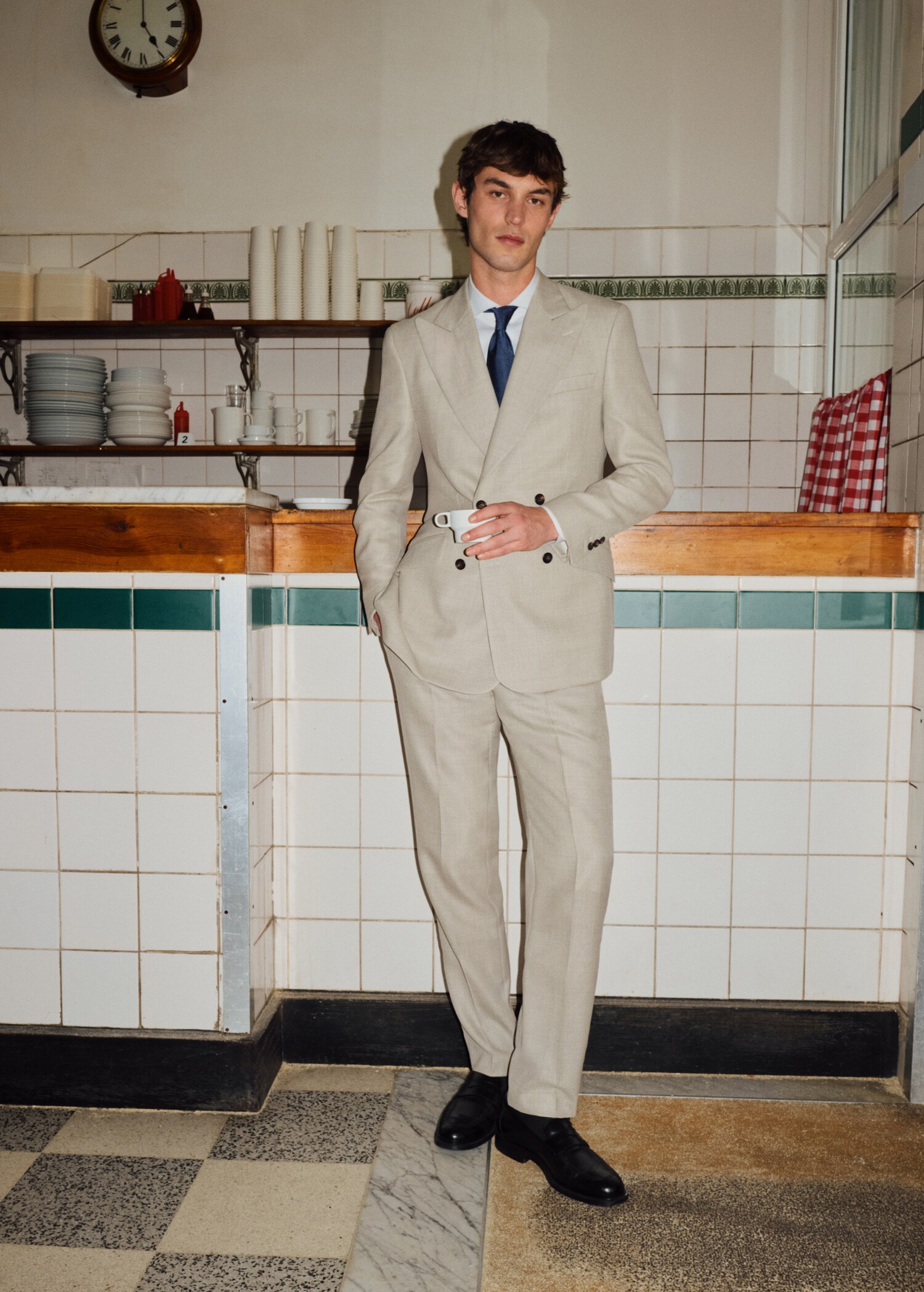 Slim fit trousers 100% wool Vitale Barberis Canonico® - Details of the article 5