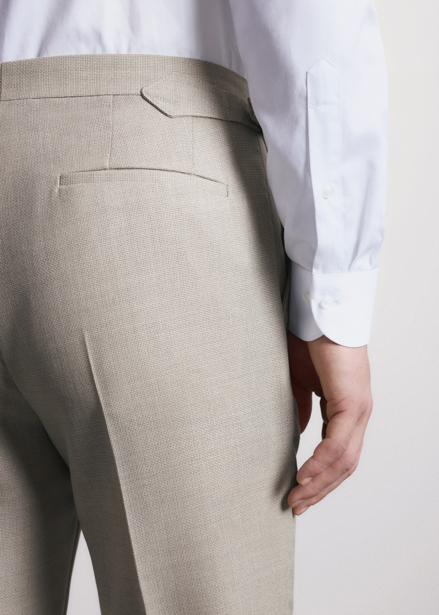 Slim fit trousers 100% wool Vitale Barberis Canonico® - Details of the article 6