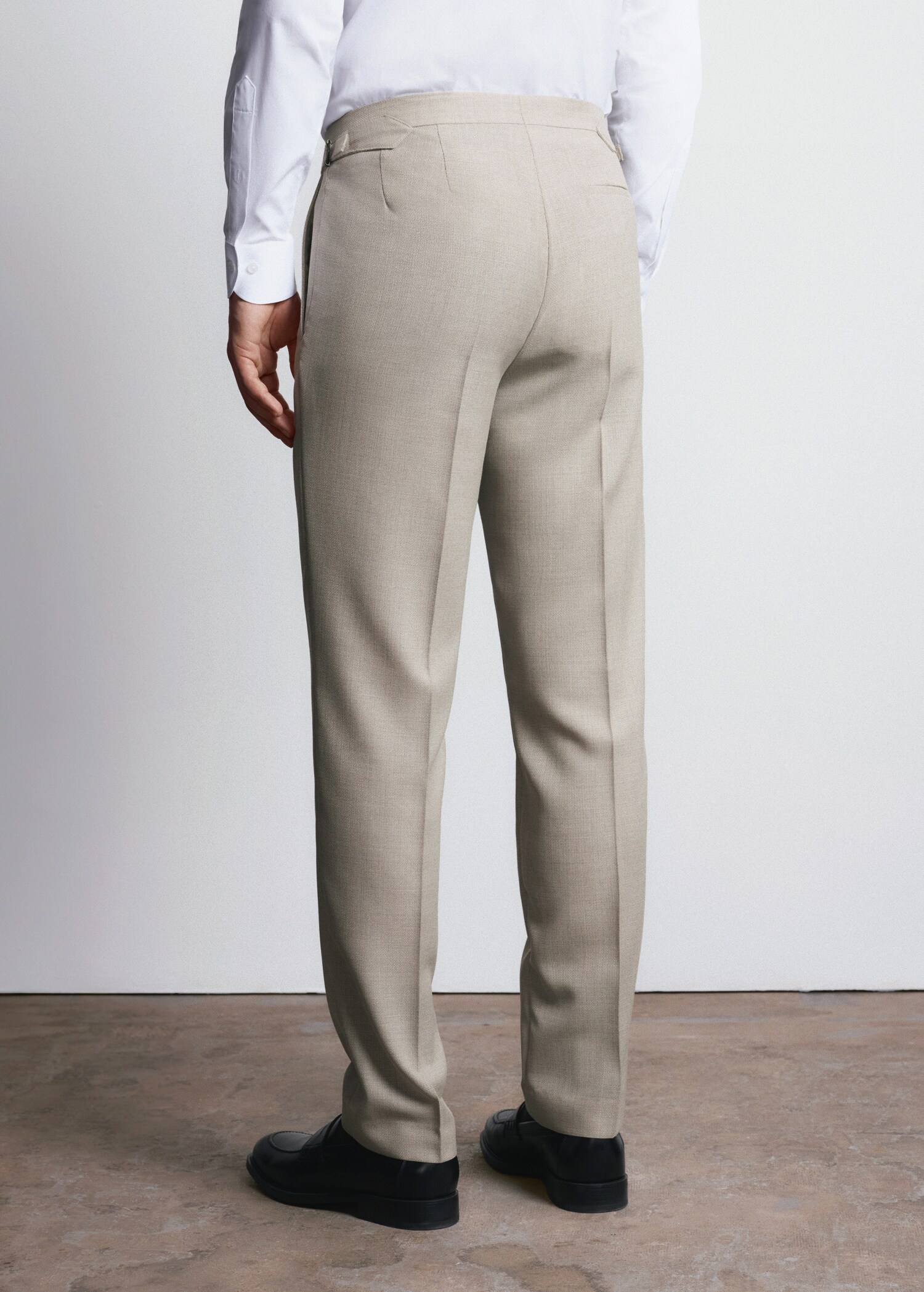 Slim fit trousers 100% wool Vitale Barberis Canonico® - Reverse of the article