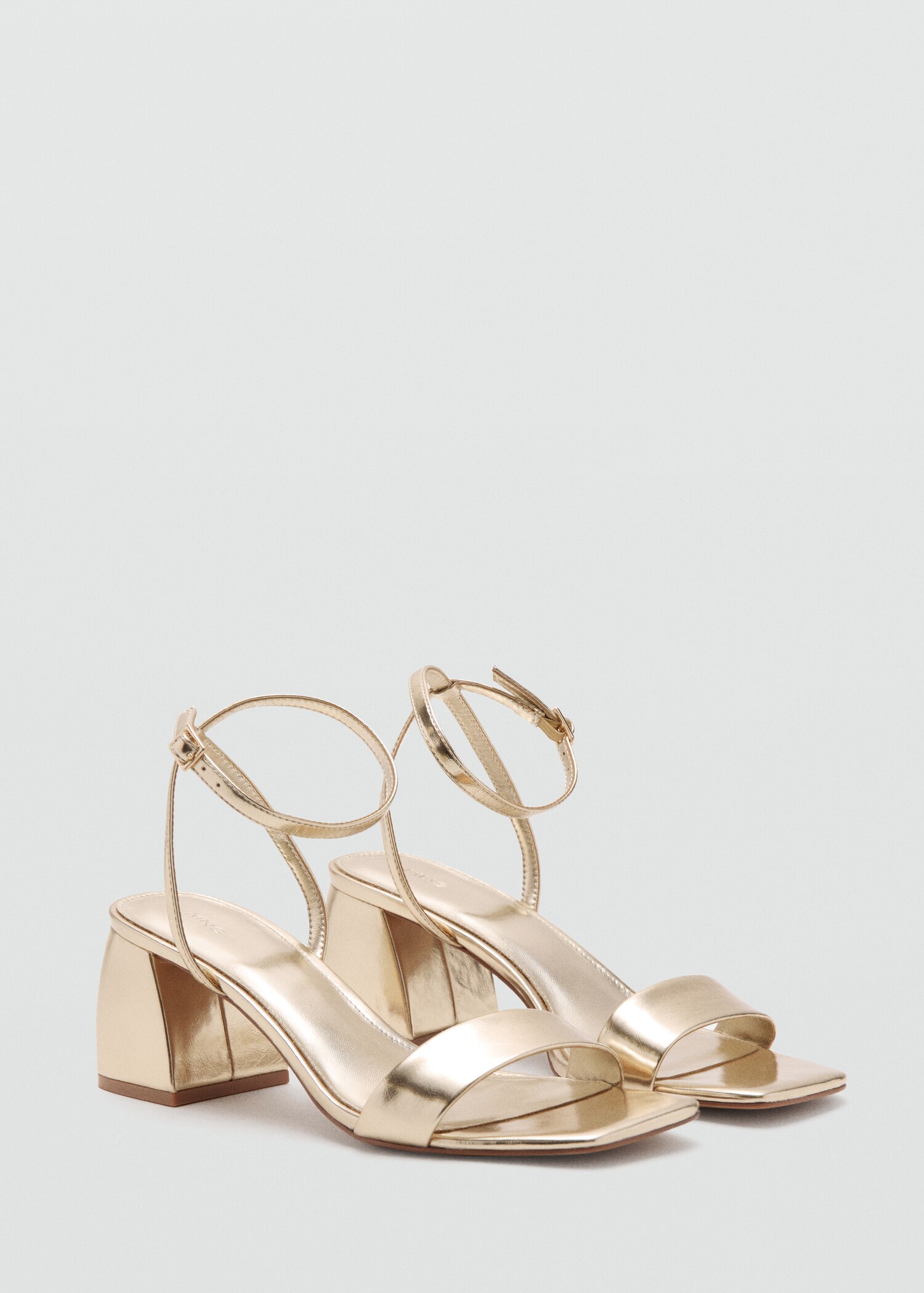Metallic straps sandals - Medium plane