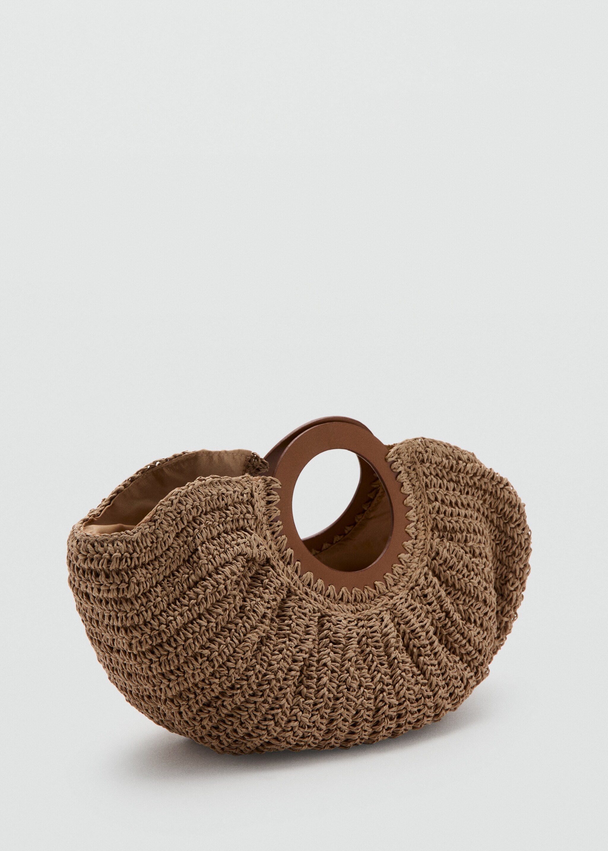 Handtas van natuurlijke vezel - Middenvlak, Bruin. Ref: 27065156-00.