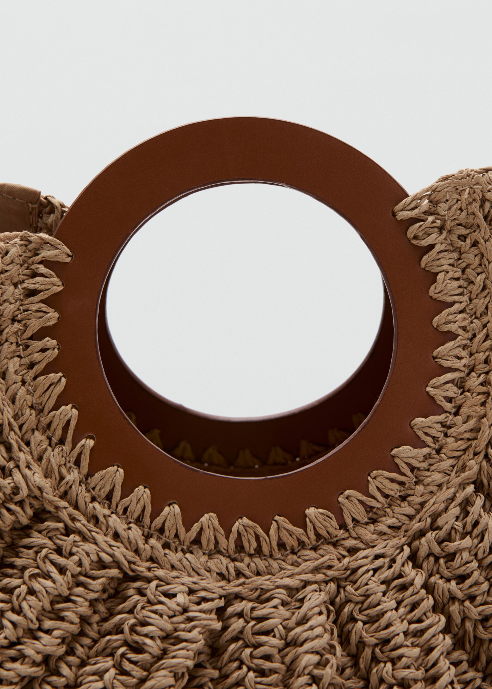 Handtas van natuurlijke vezel - Detail van het artikel 1, Bruin. Ref: 27065156-00.