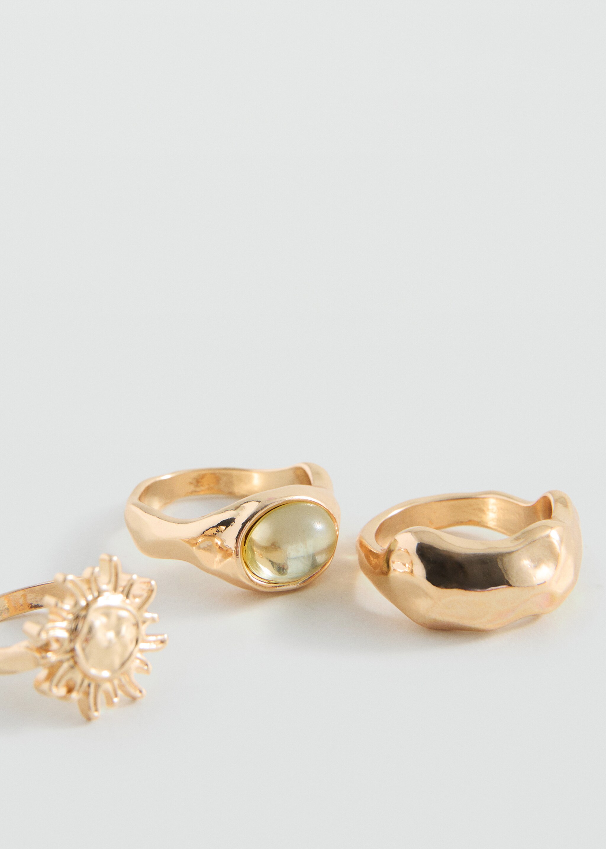 Pack of 3 combined rings - Medium plane, Gold. Ref: 27065161-00.