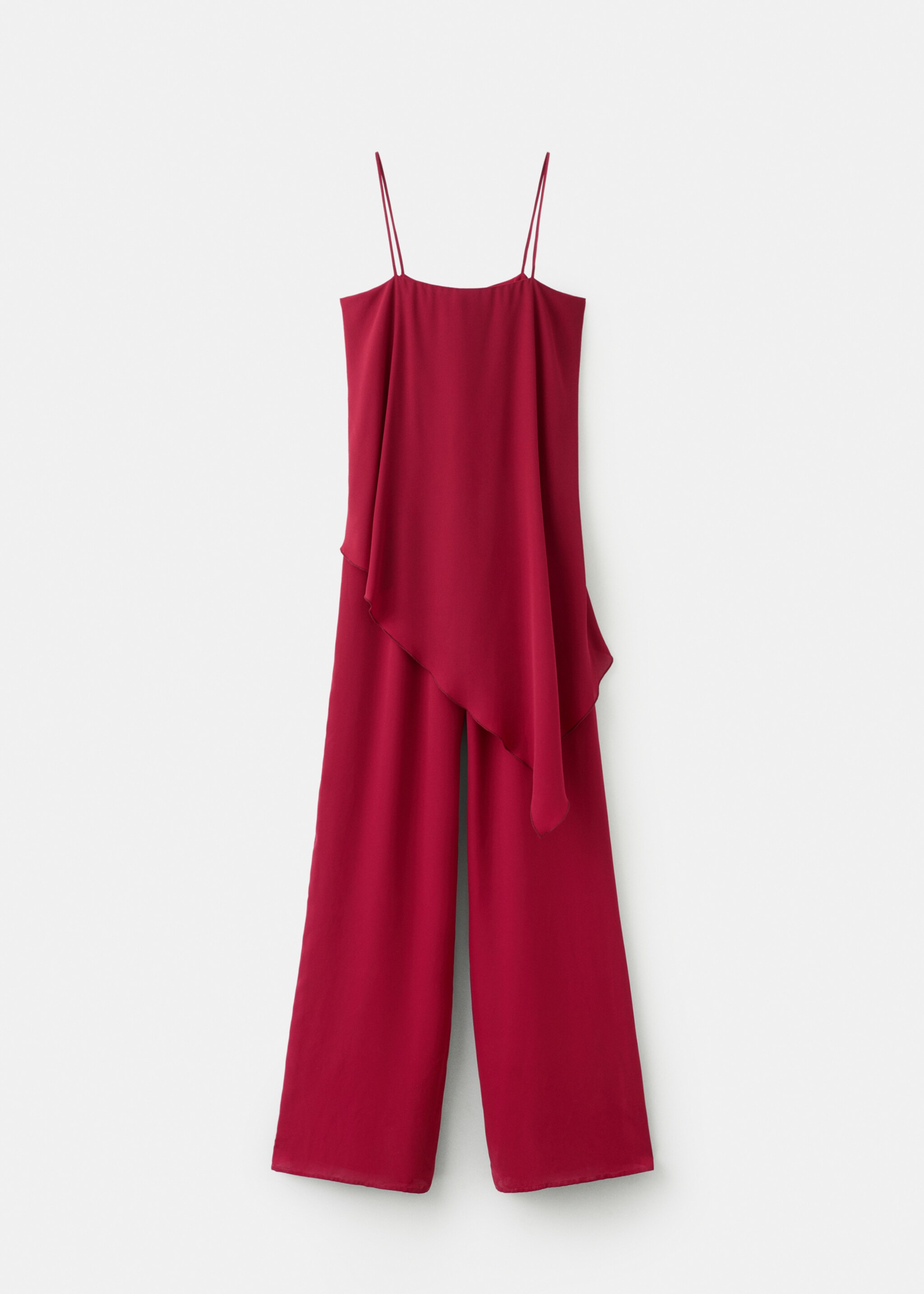 Ruffled asymmetric jumpsuit - Article without model, Red. Ref: 27065811-00.
