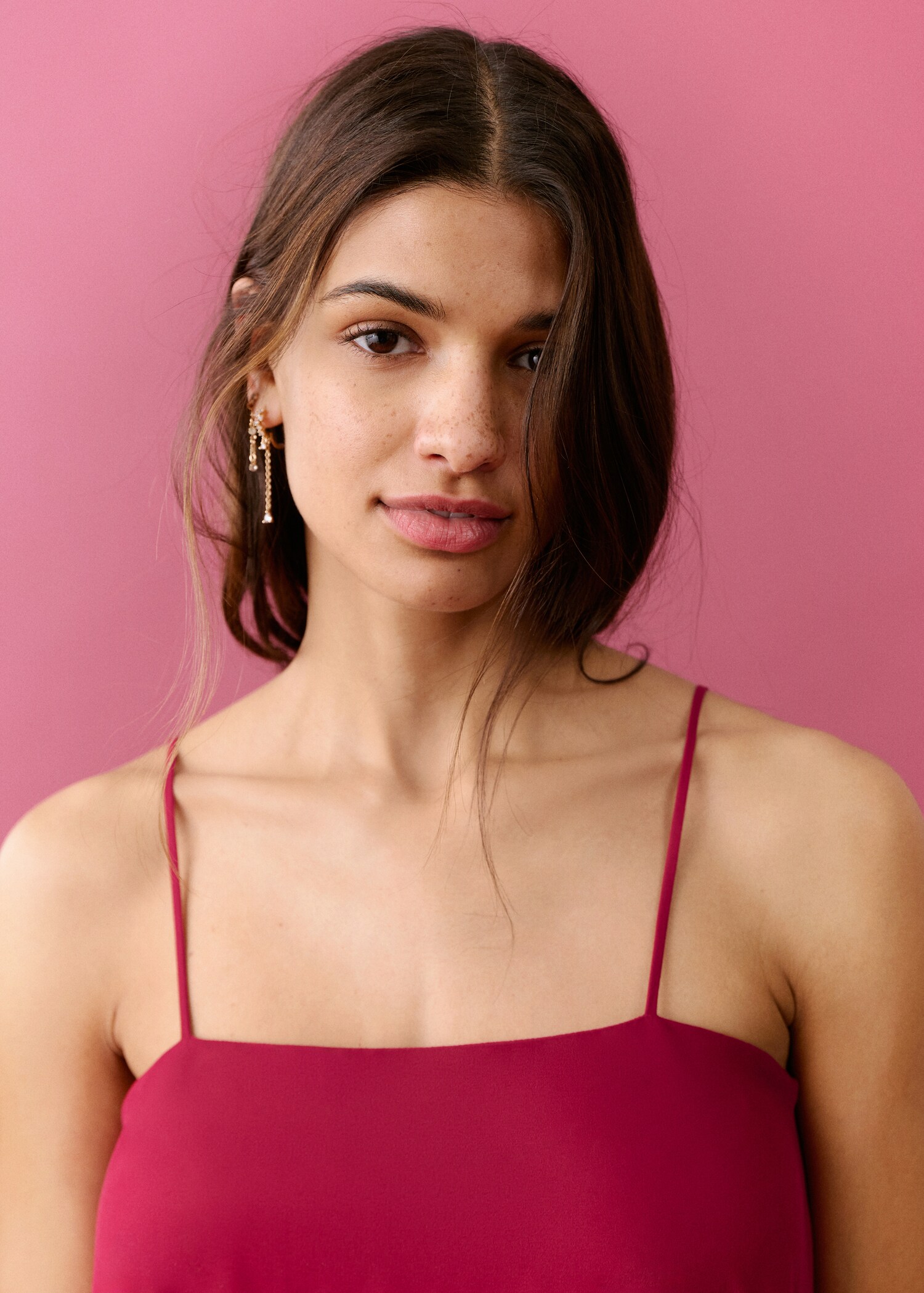 Ruffled asymmetric jumpsuit - Details of the article 1