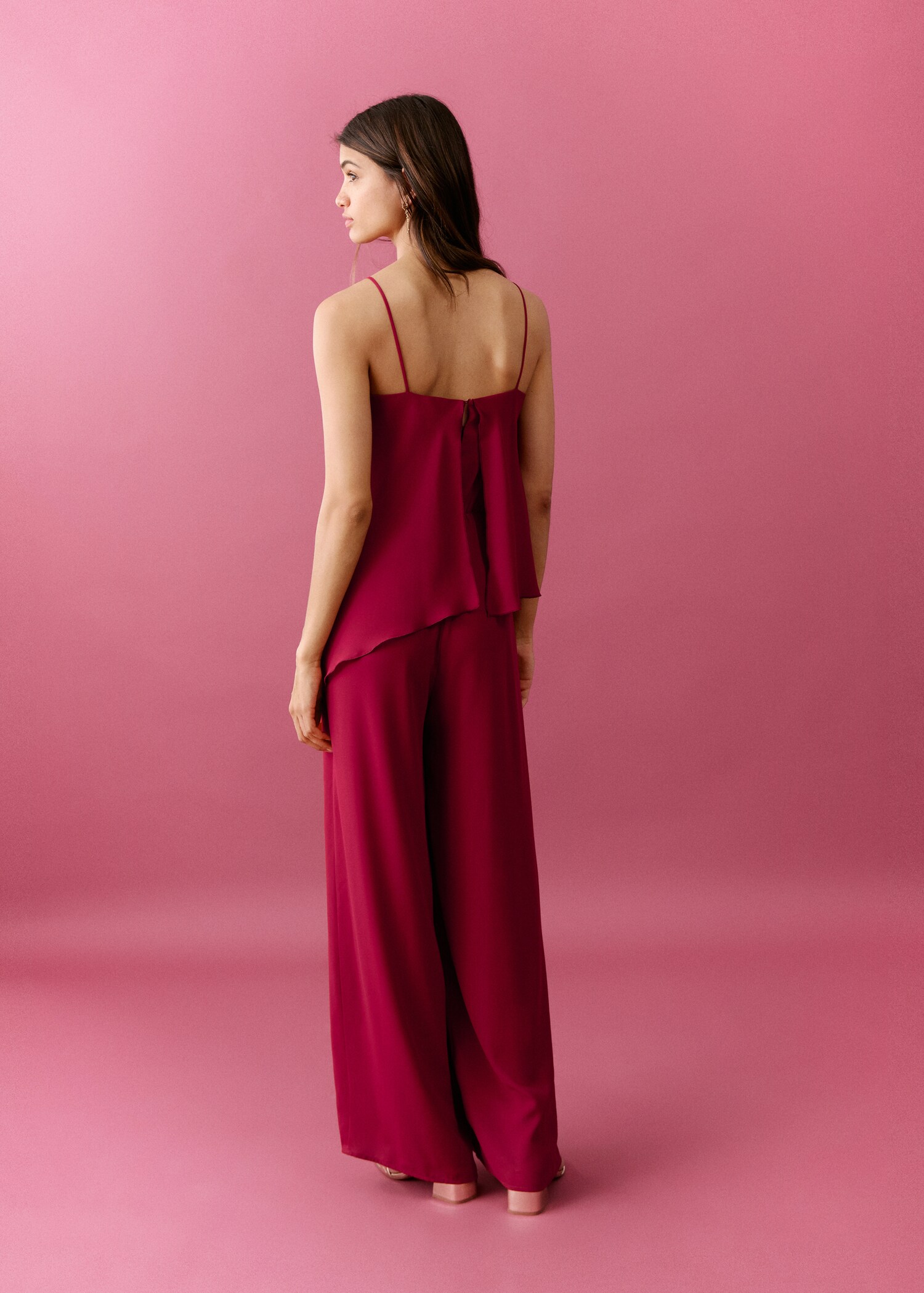 Ruffled asymmetric jumpsuit - Reverse of the article